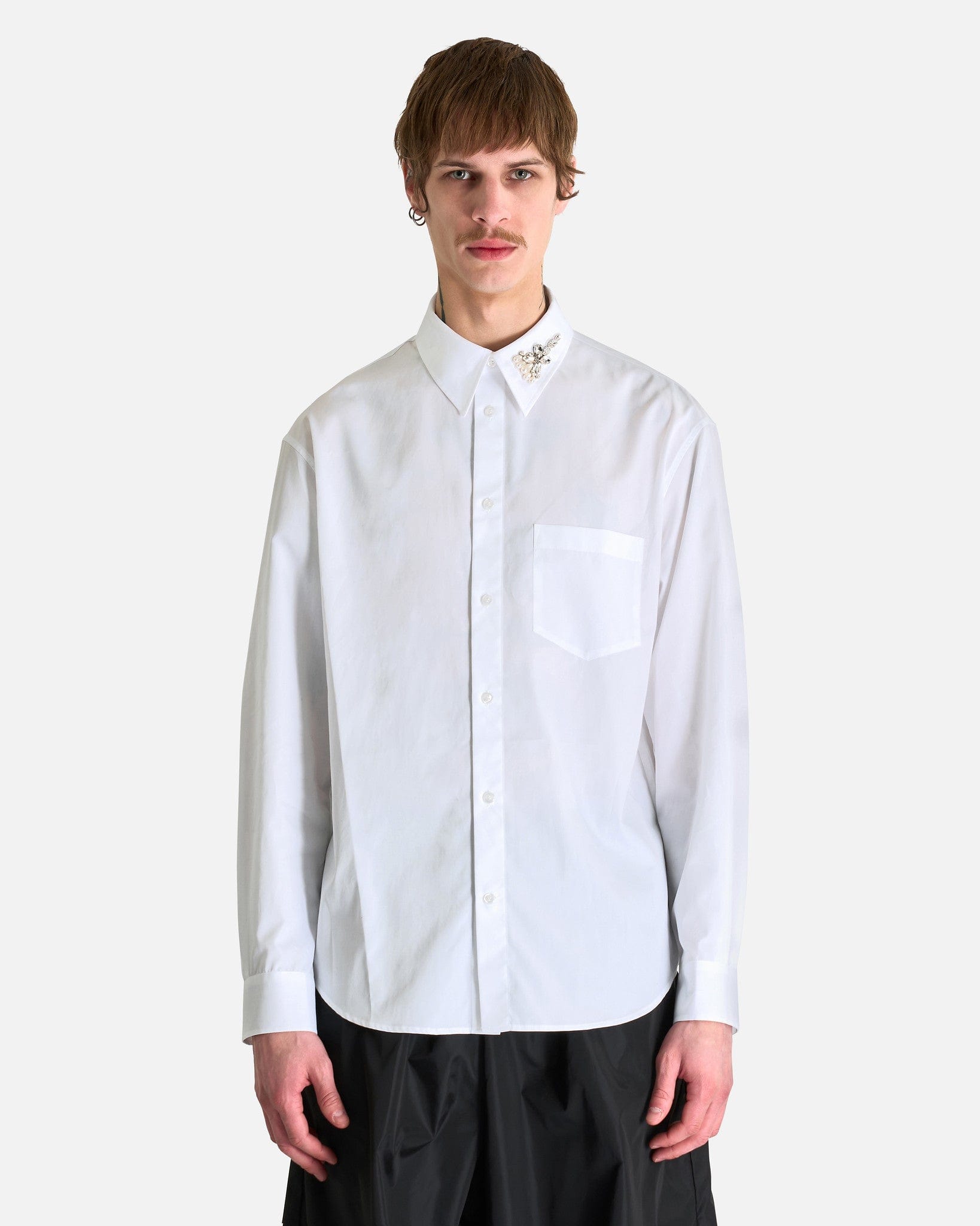 Simone Rocha Bow Sleeve Classic Men Shirt Simone Rocha Bow Sleeve Classic Men Shirt