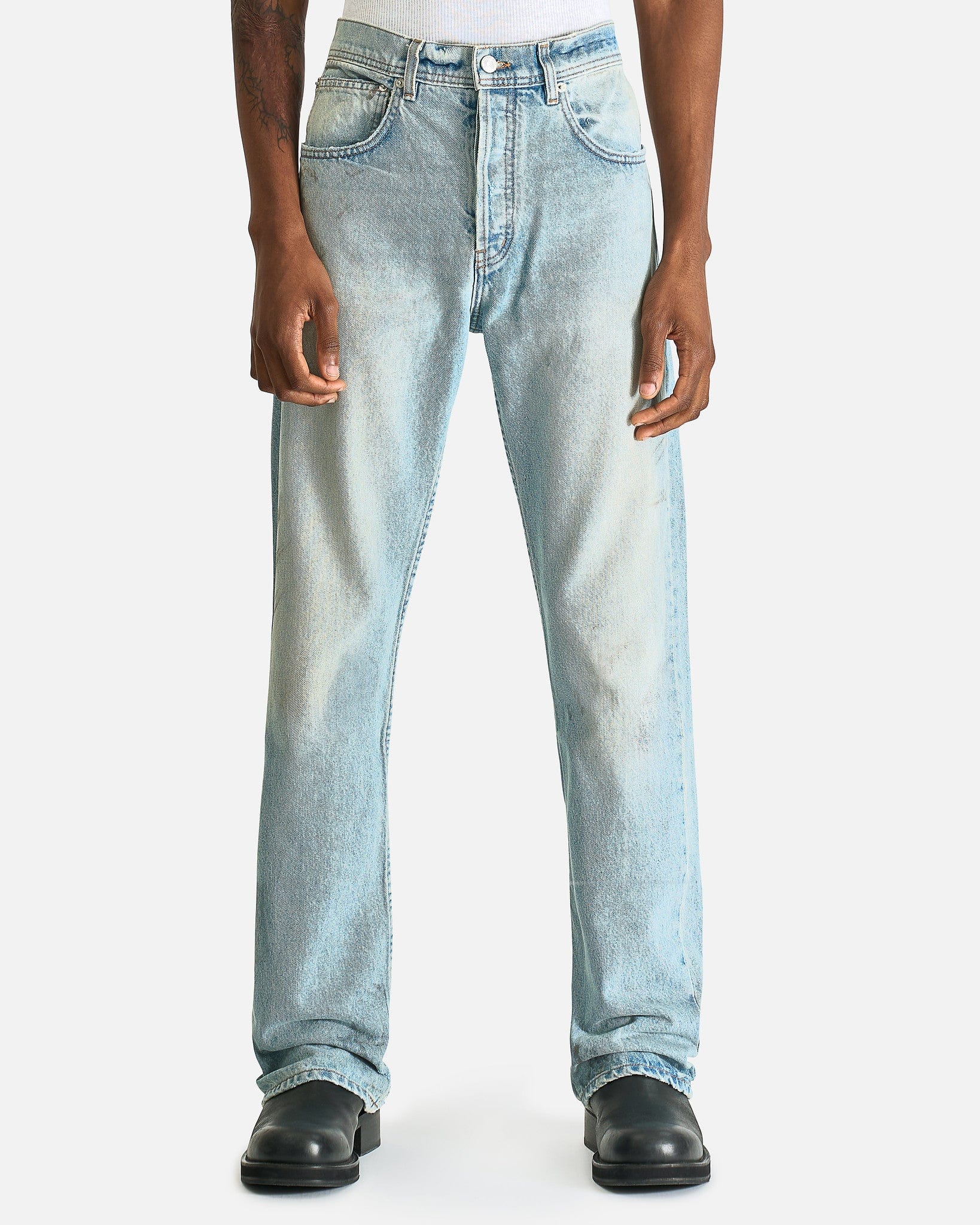 Enfants Riches Deprimes Men's Jeans Classic Flare Leg Jean in Dirty Blue