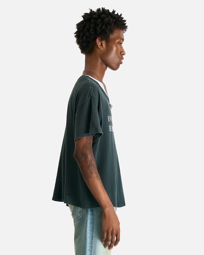 Enfants Riches Deprimes Men's T-Shirts Classic Logo T-Shirt in Damaged Black