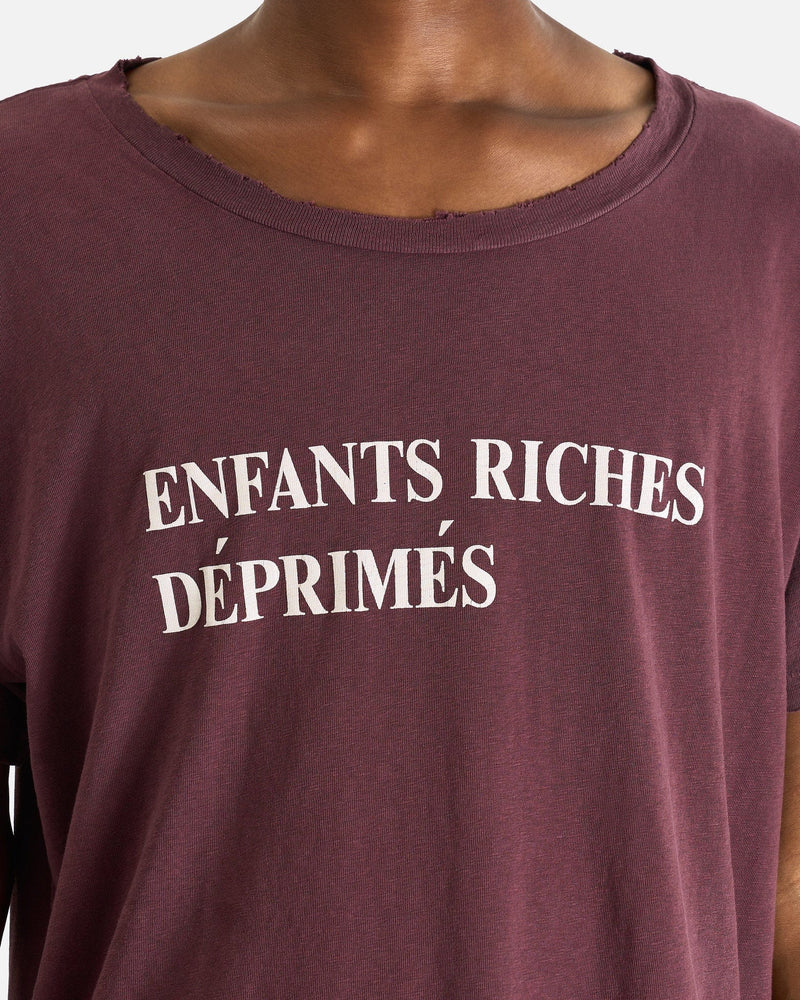 Enfants Riches Deprimes Men's T-Shirts Classic Logo T-Shirt in Mud Red