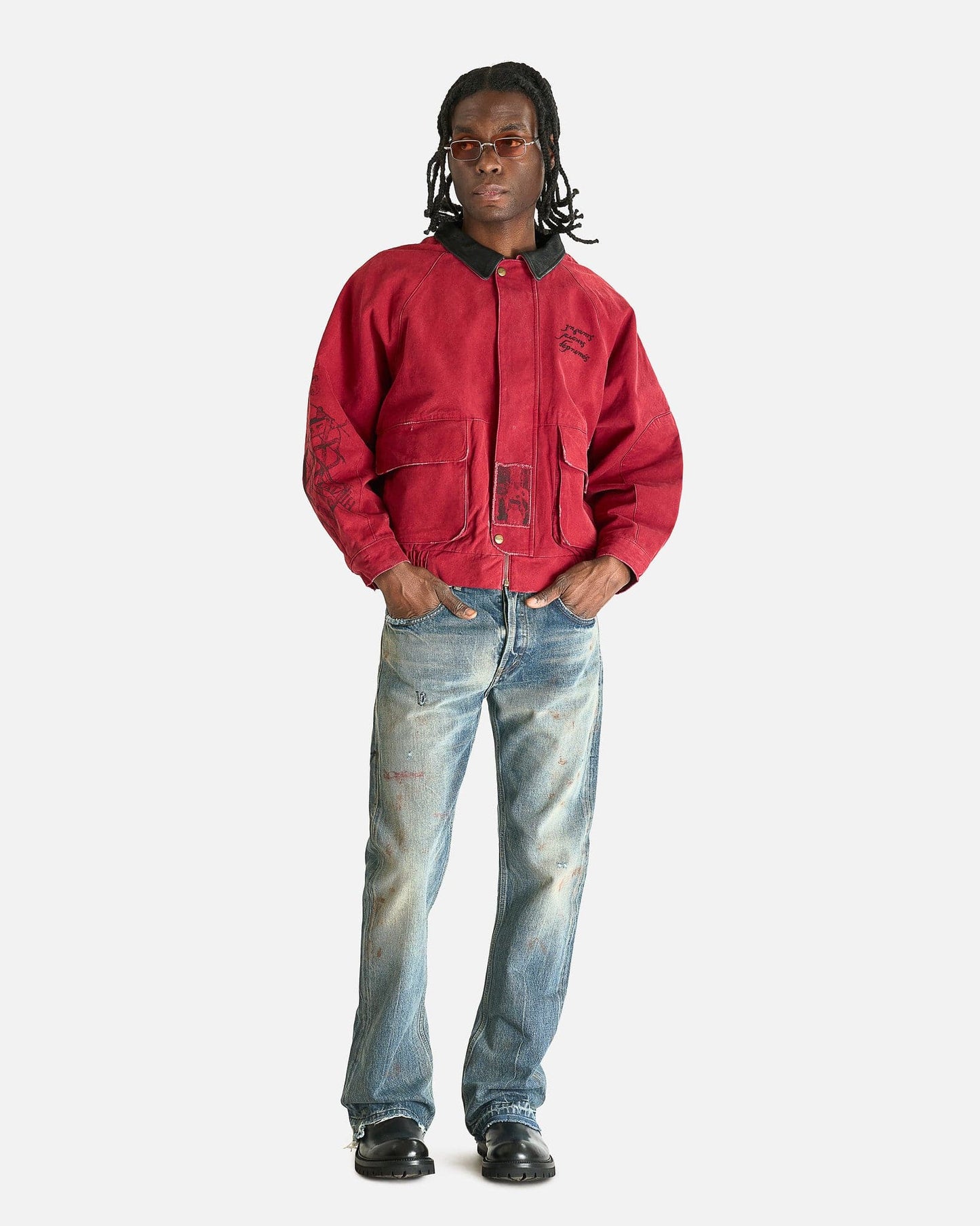 Enfants Riches Deprimes Men's Jackets Constructivist Hunting Jacket in Faded Red
