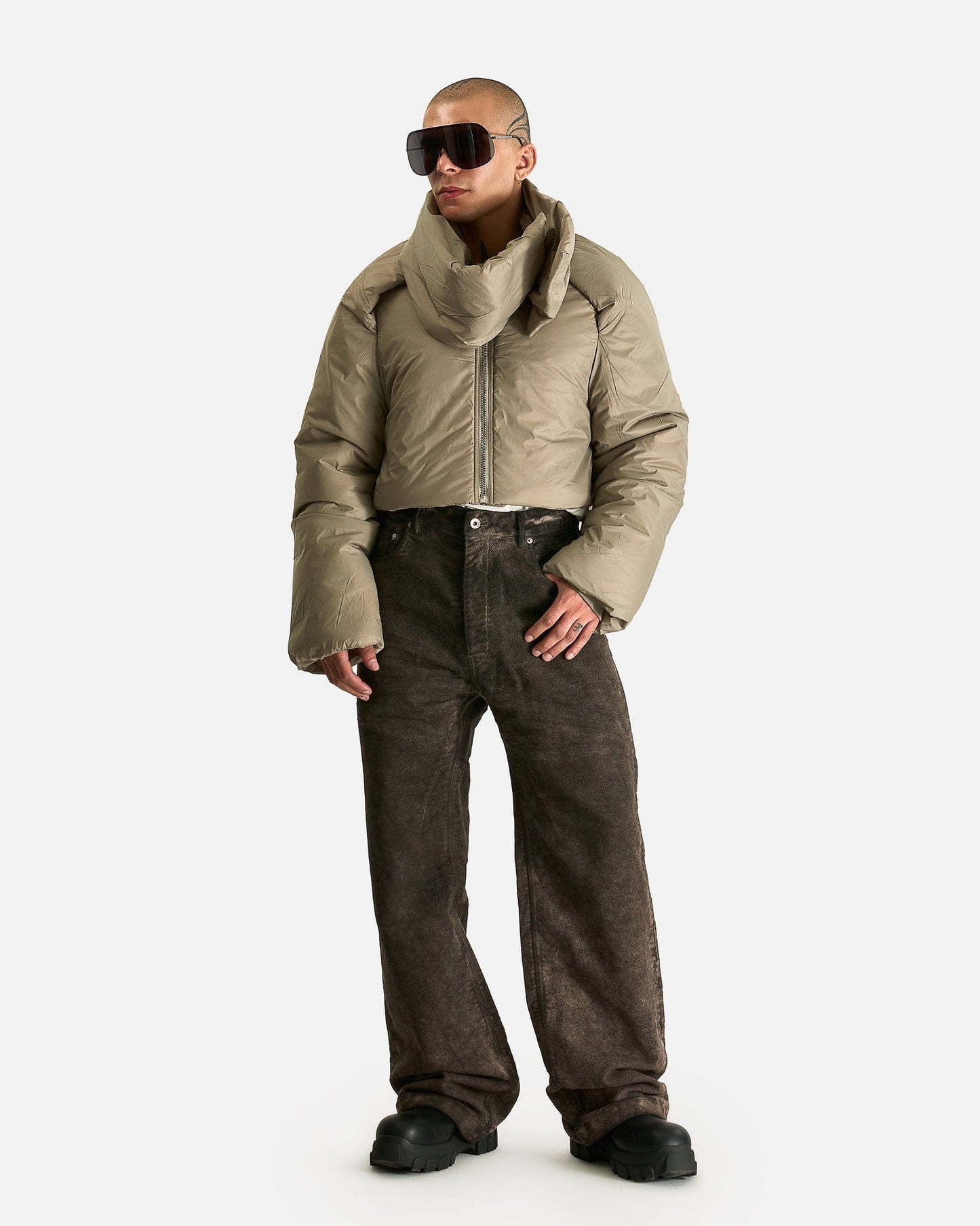 Rick Owens DRKSHDW Men's Jackets Convertible Jacket in Dirty Pearl