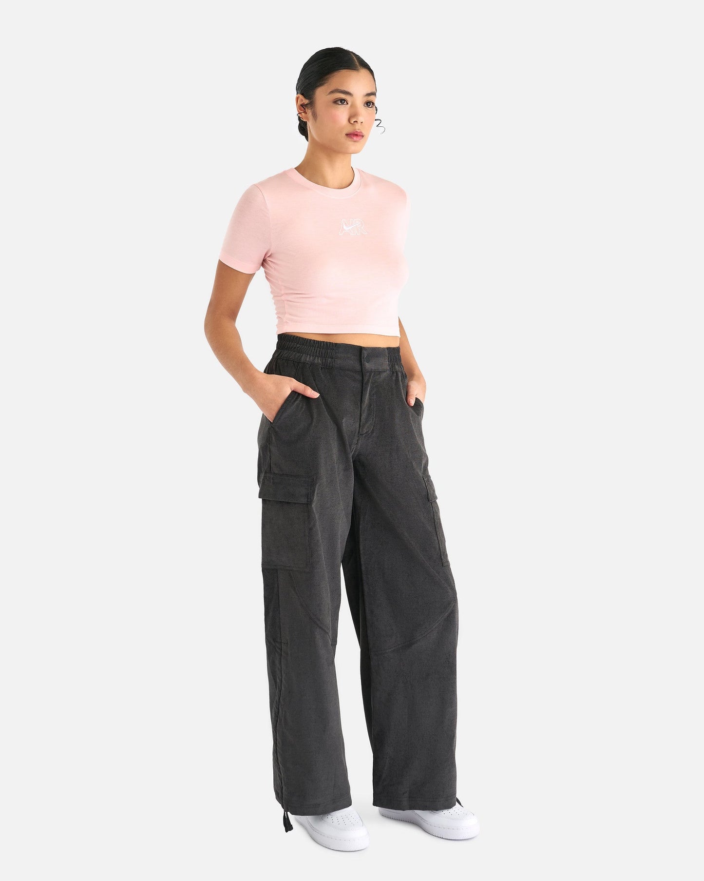 JORDAN Women Pants Corduroy Chicago Pants in Black