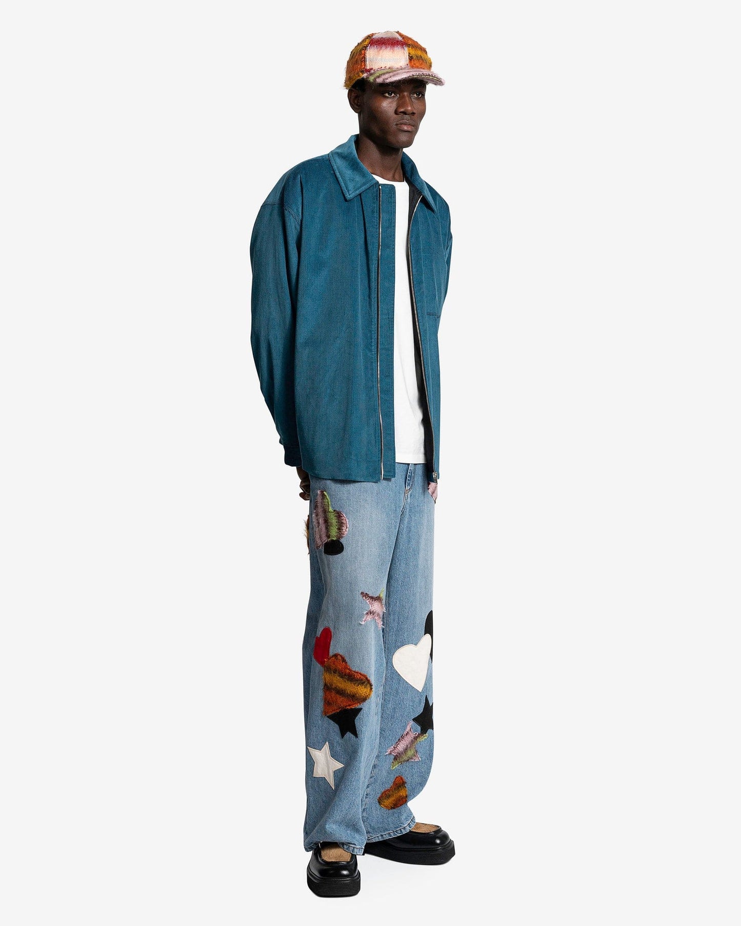 Marni Men's Jackets Corduroy Zip-Up Jacket in Royal