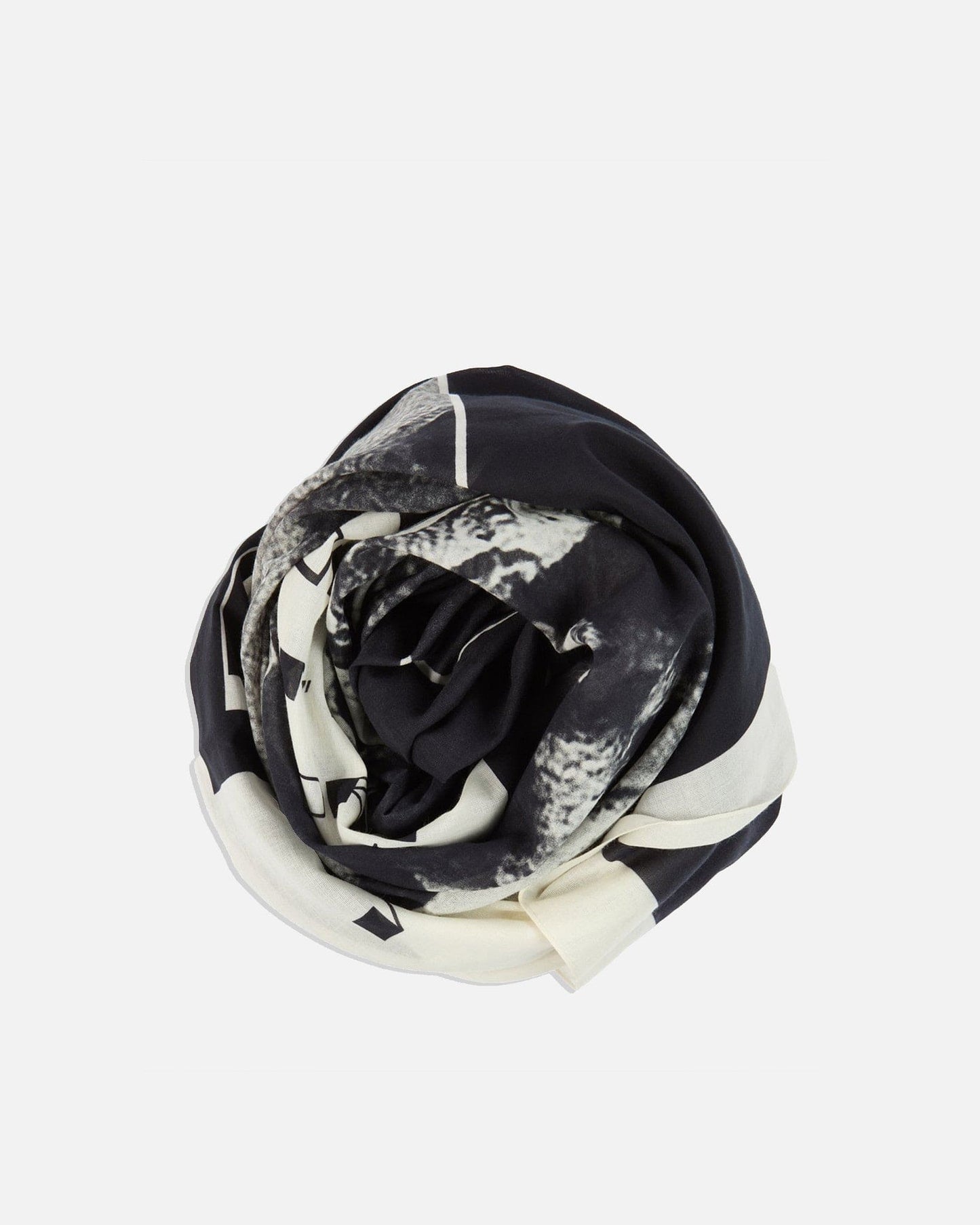 Rick Owens DRKSHDW Scarves OS Cotton Opera Flag in Milk/Black