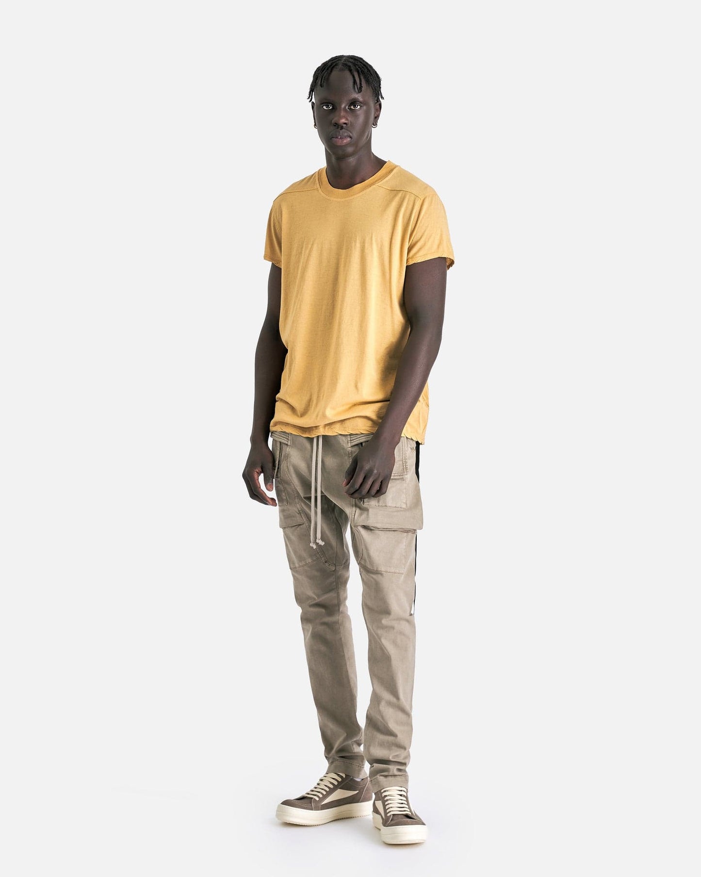 Rick Owens DRKSHDW Men's Pants Creatch Cargo Drawstring in Pearl