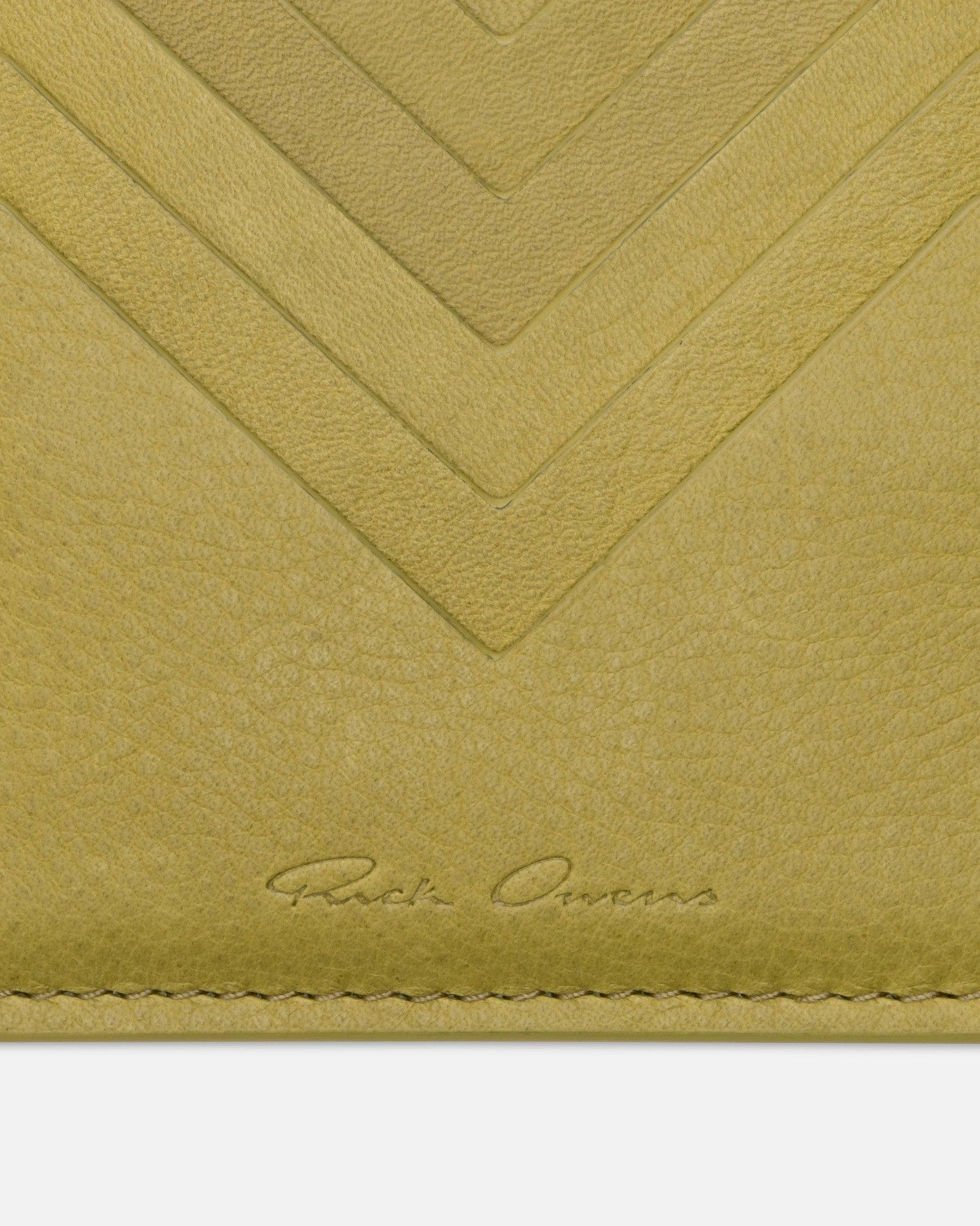 Rick Owens Leather Goods O/S Credit Card Holder in Acid