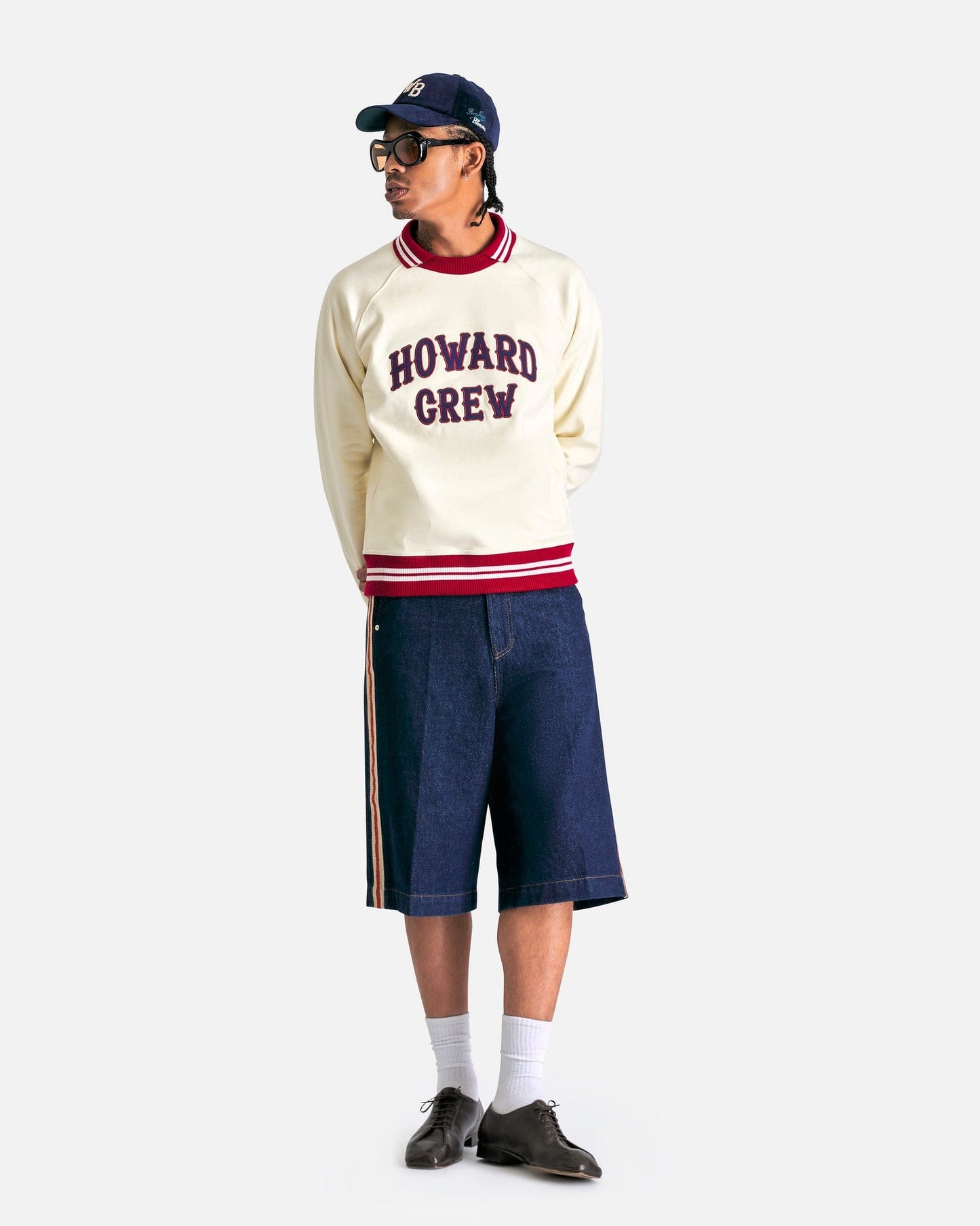 Wales Bonner Men's Sweatshirts Crew Jumper in Ivory