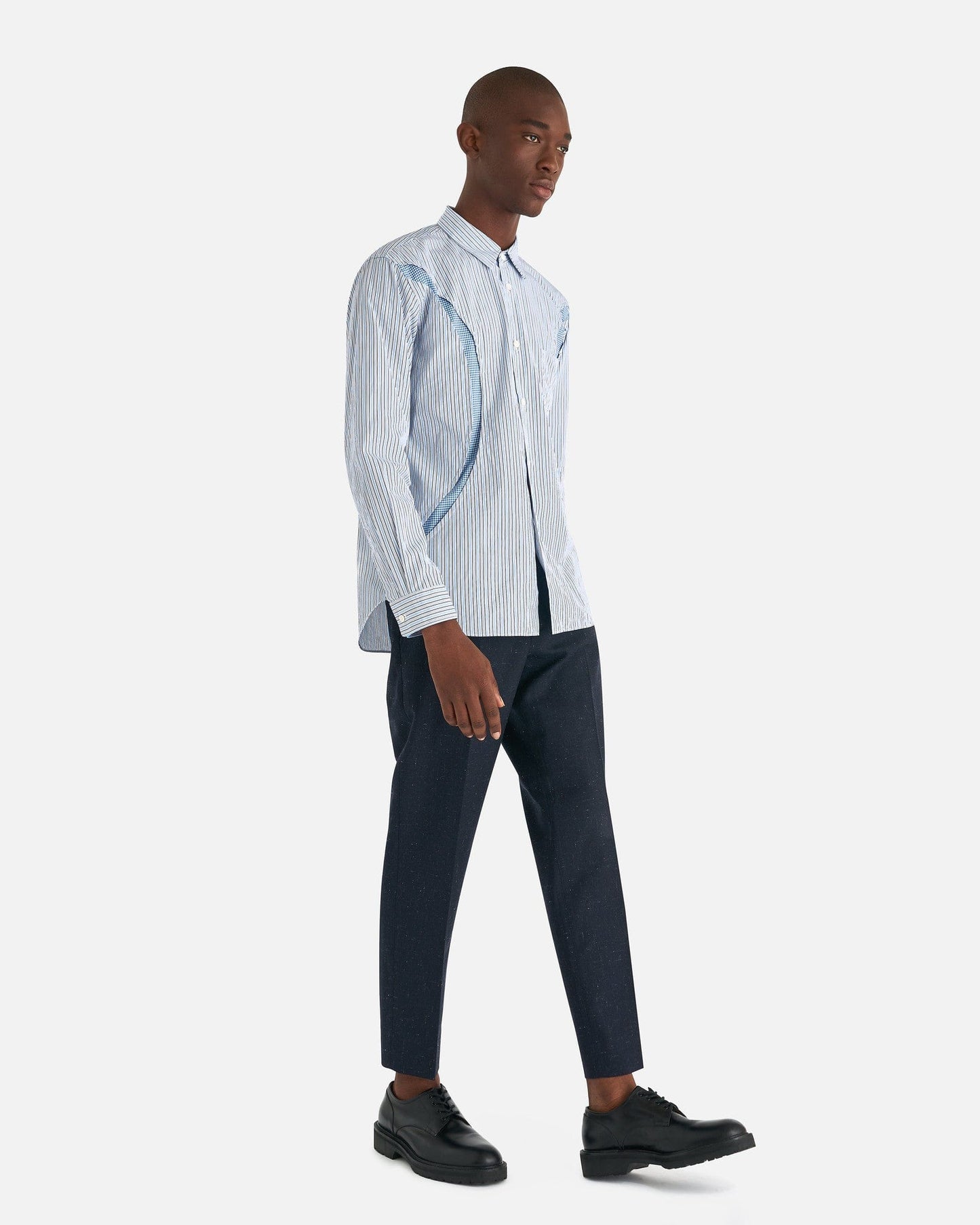 Comme des Garcons Homme Deux Men's Pants Cropped Twill Knit Pants in Black