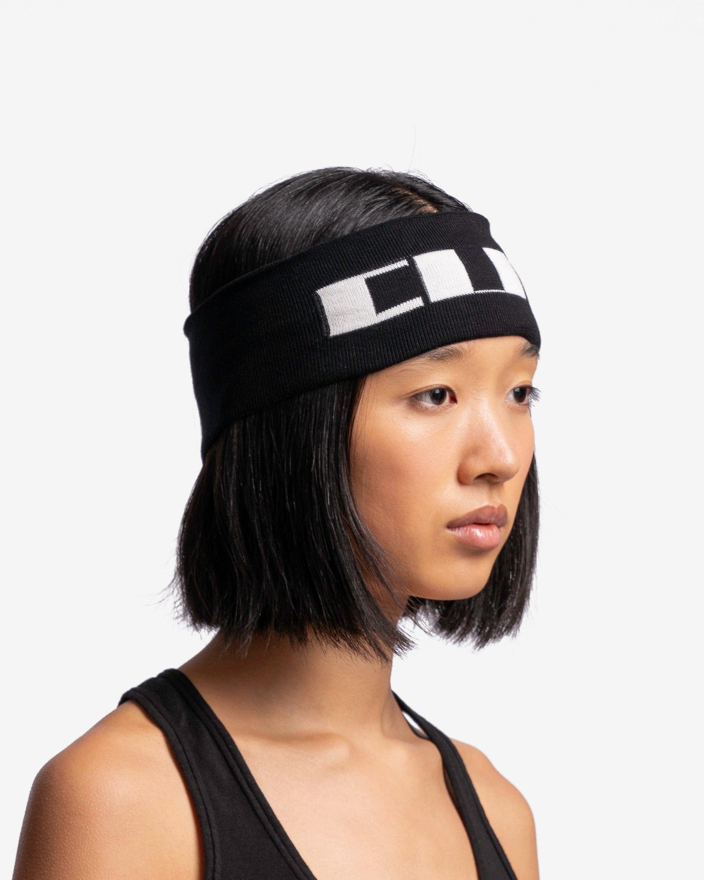 Rick Owens DRKSHDW Men's Hats O/S Cunty Headband in Black/Milk