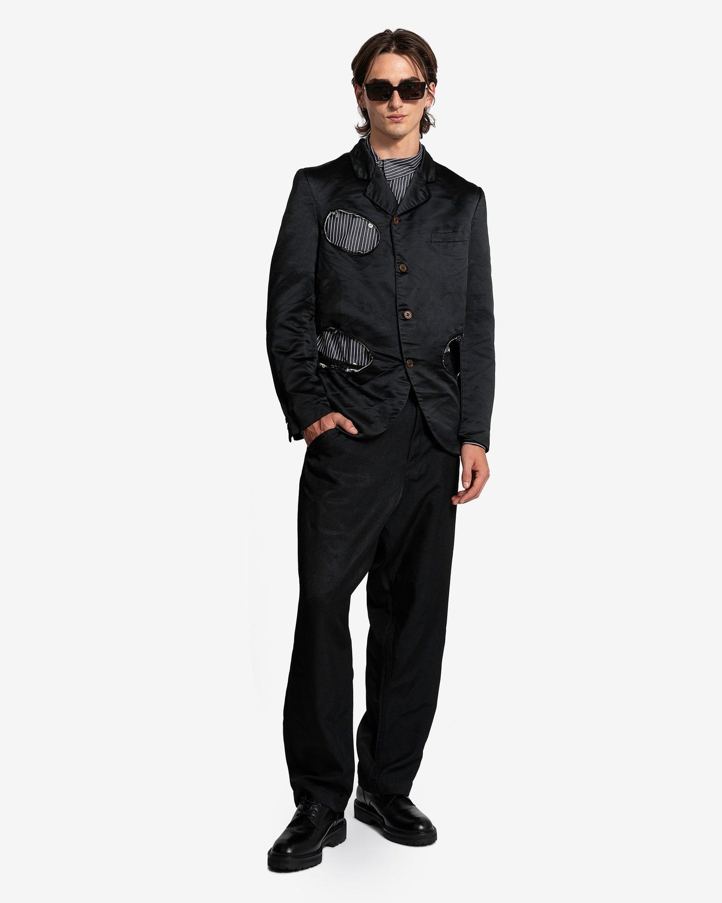 BLACK Comme des Garçons Men's Jackets Cutout Blazer in Black