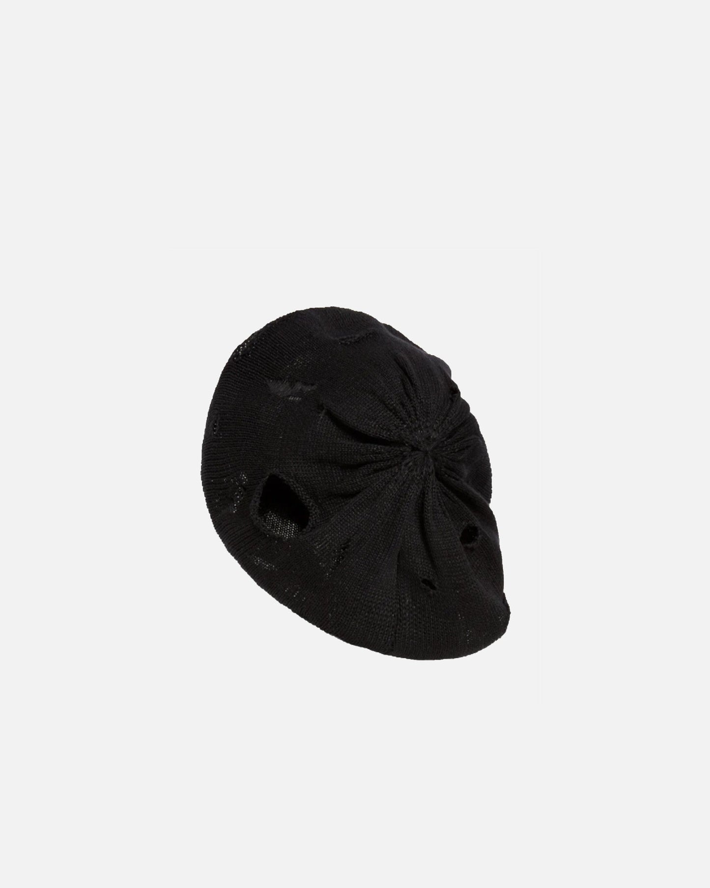 Yohji Yamamoto Pour Homme Men's Hats 03 Damaged Beret in Black