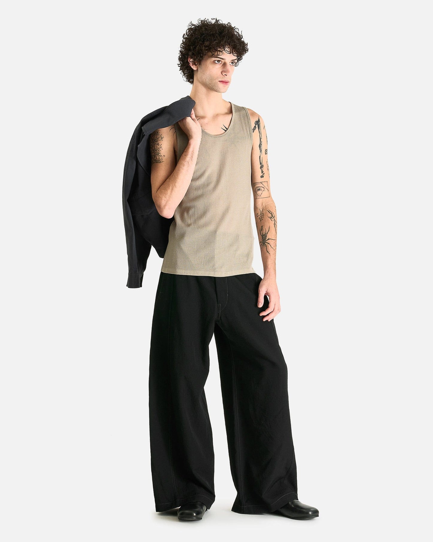 LEMAIRE Men's Tops M Debardeur in Light Sage