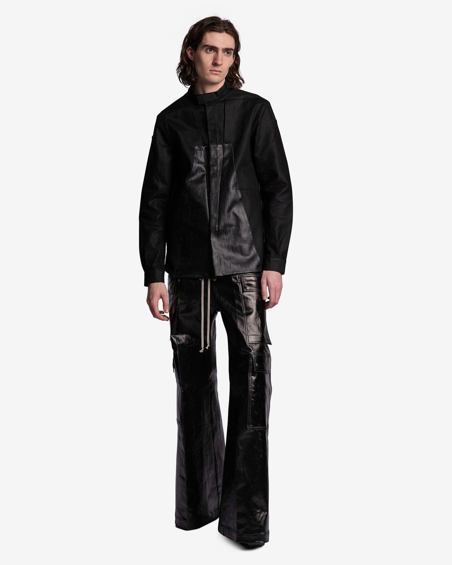 Rick Owens Men's Pants Denim Cargobelas in Black