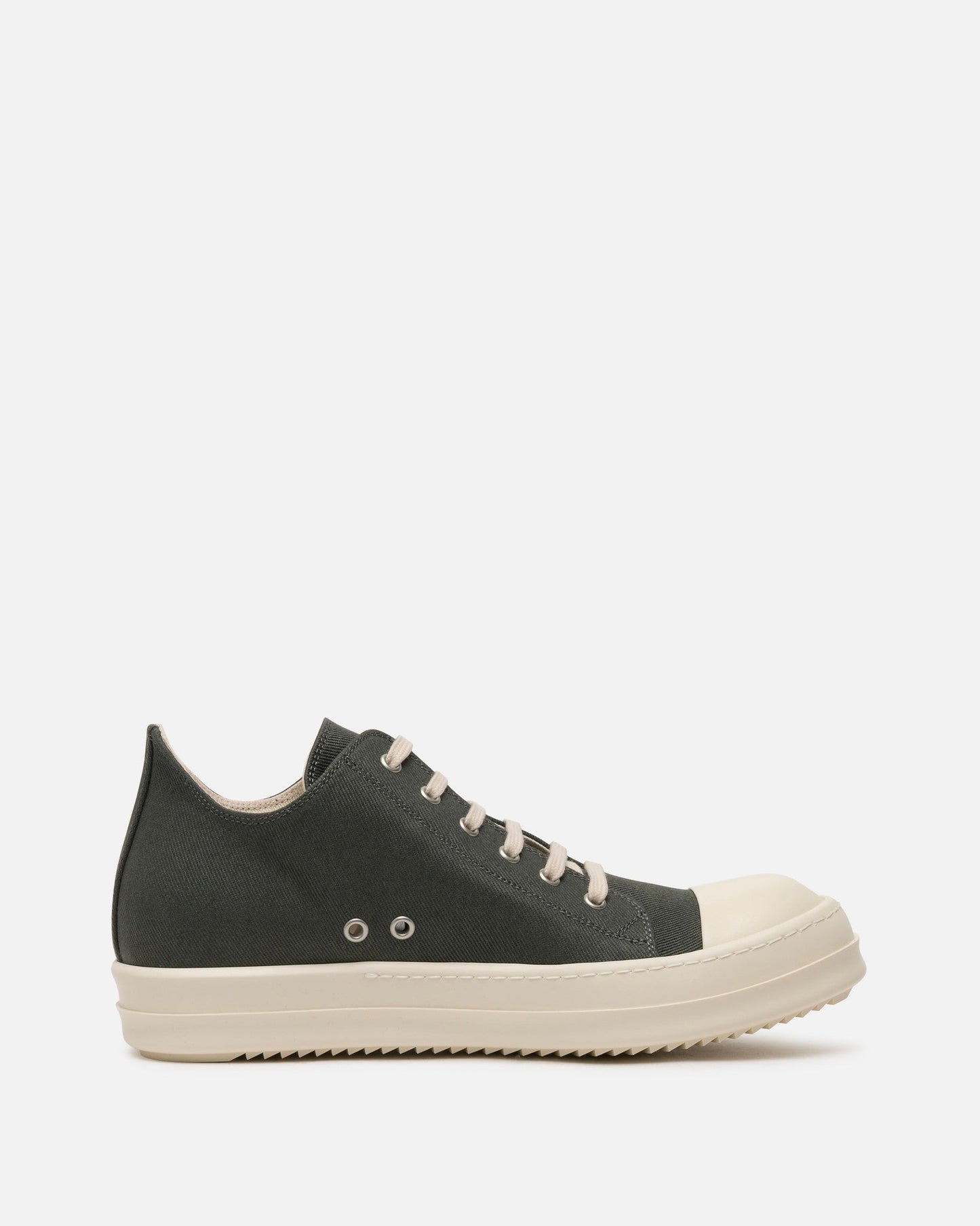 Rick Owens DRKSHDW Men's Sneakers Denim Low Ramones in Hustler Blue/Milk