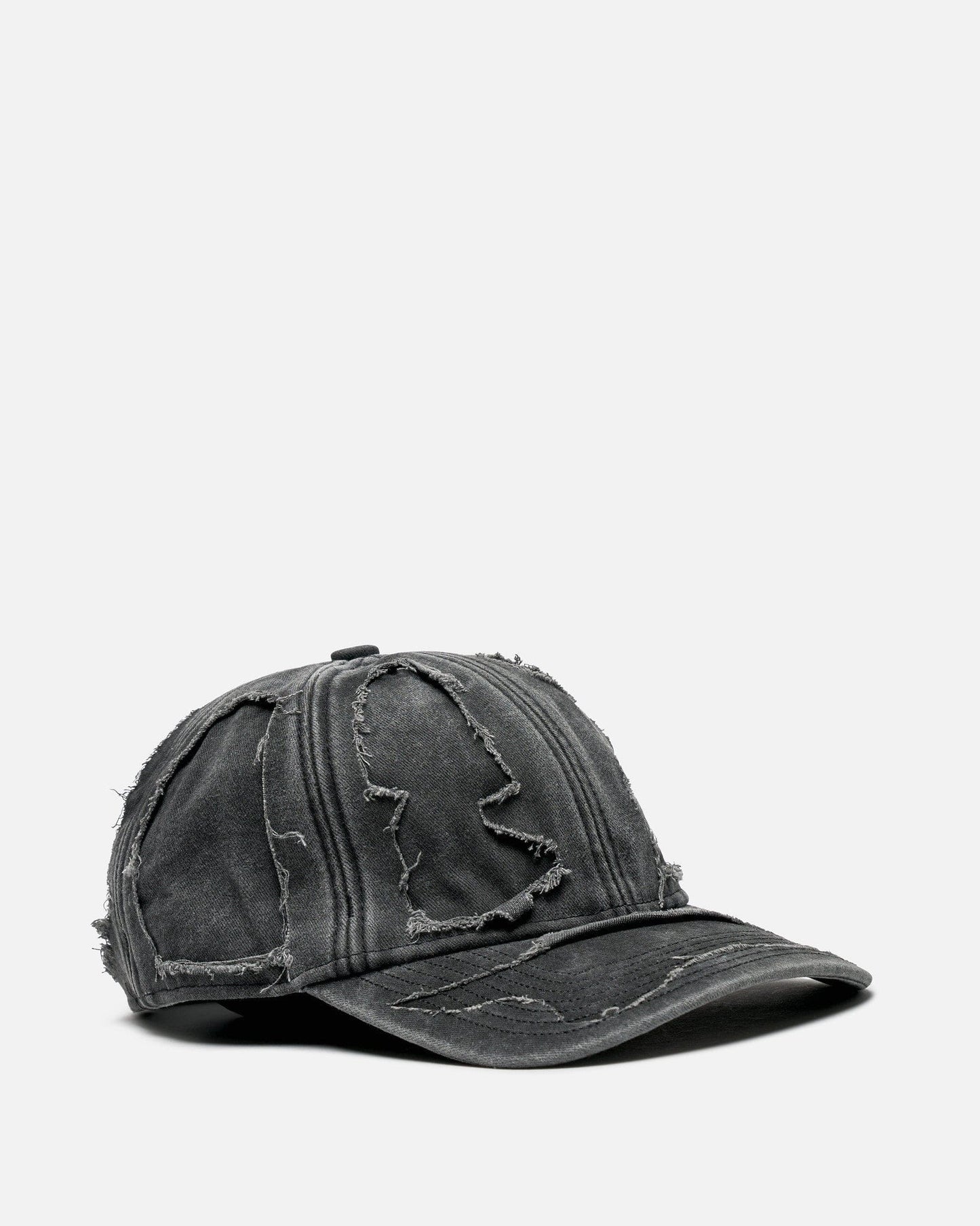 VETEMENTS Men's Hats O/S Destroyed Cap in Washed Black