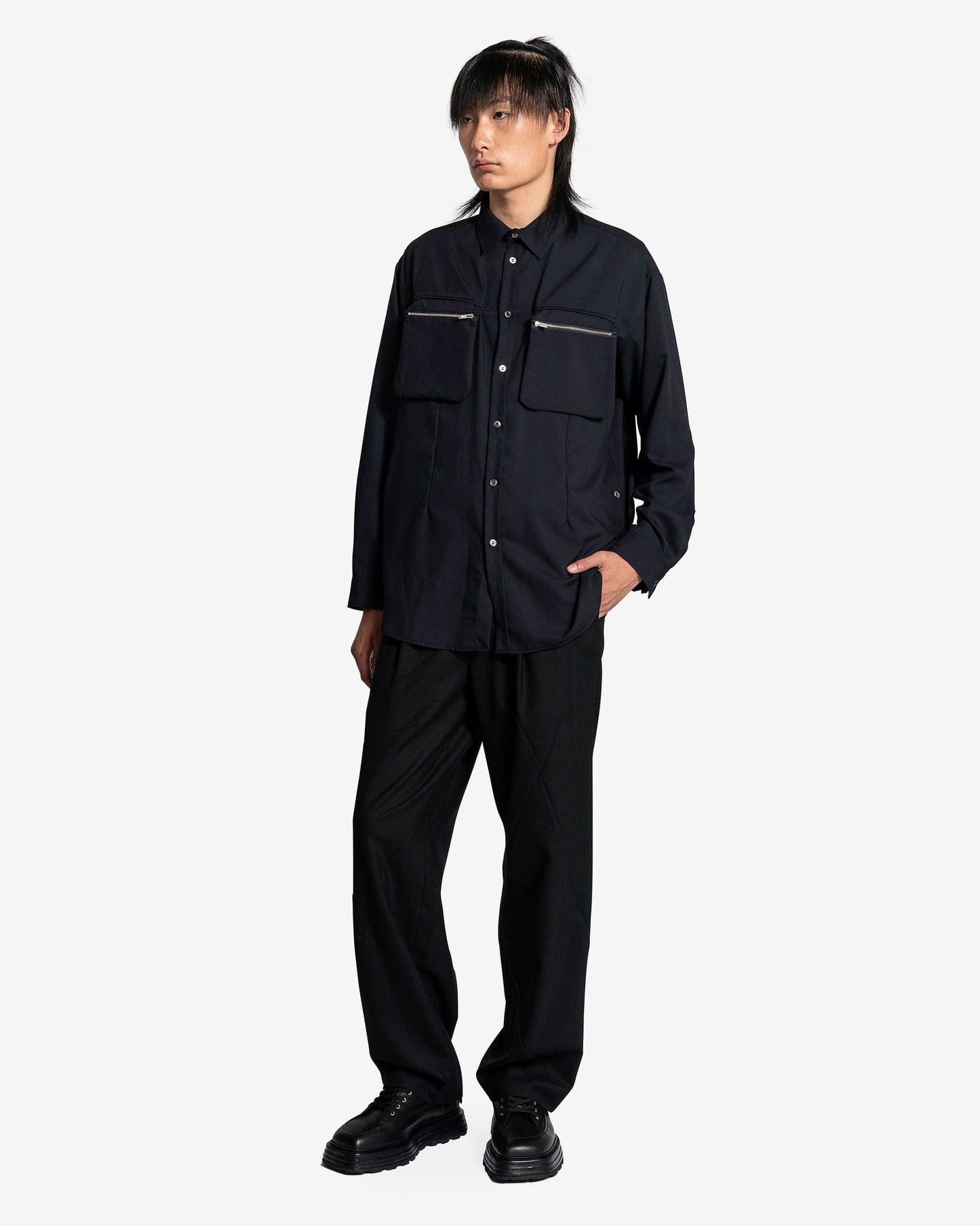 UNDERCOVER Men's Pants Diagonal Pants in Black