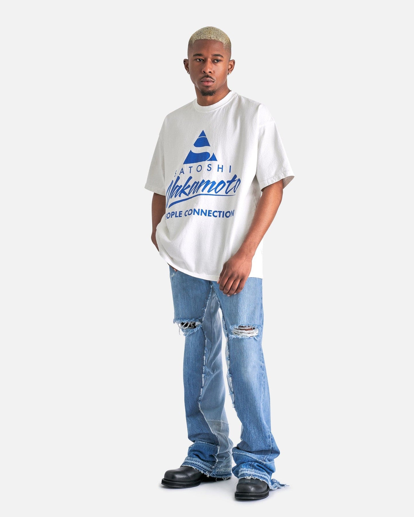 Satoshi Nakamoto Men's T-Shirts Dial Up T-Shirt in White