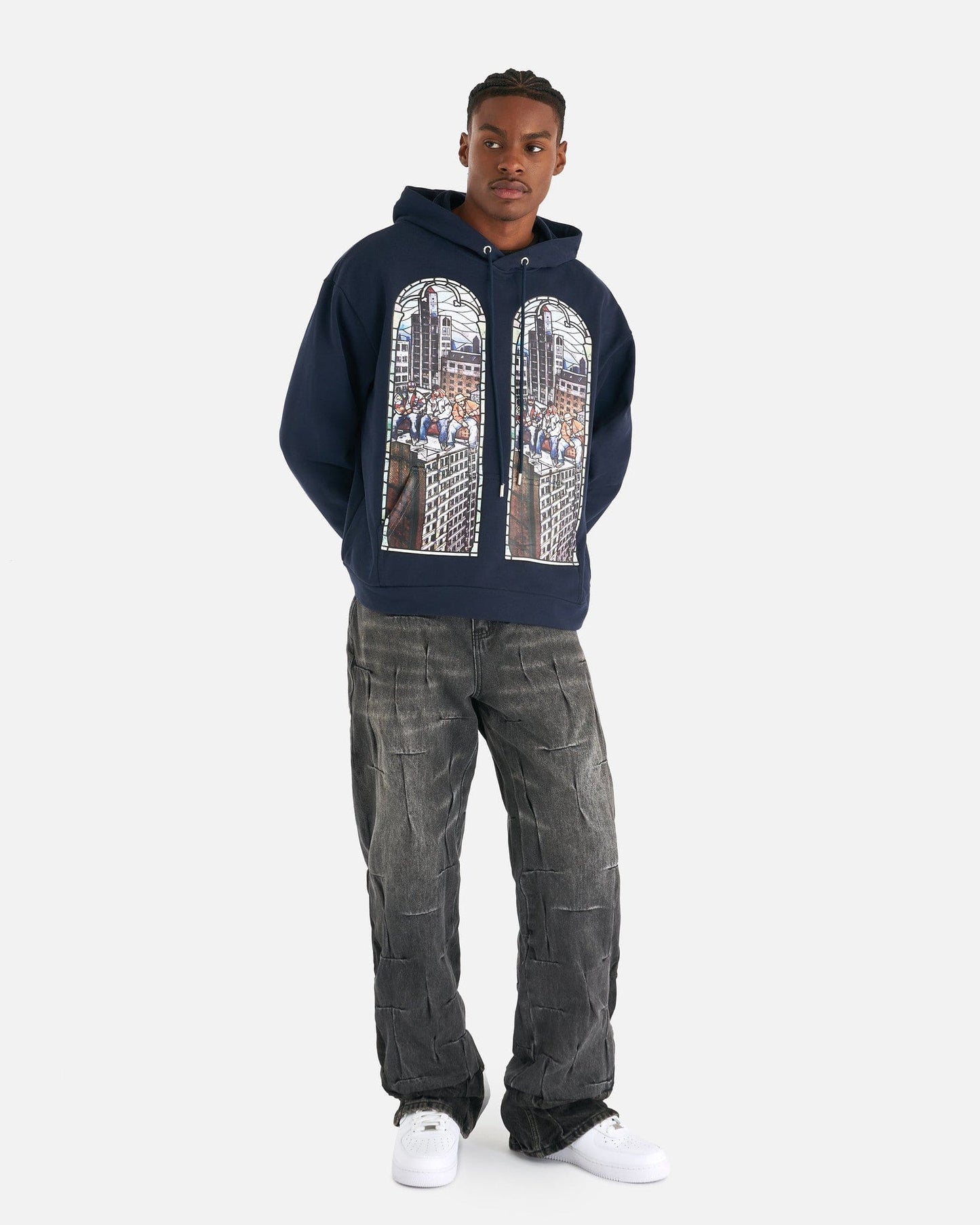 Who Decides War Men's Sweatshirts Diplomats Hooded Sweatshirt in Navy