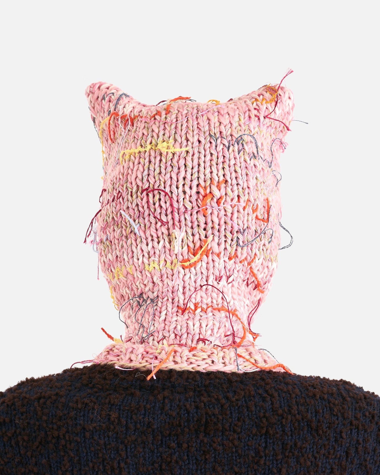 Maison Margiela Men's Hats Distressed Balaclava in Pink