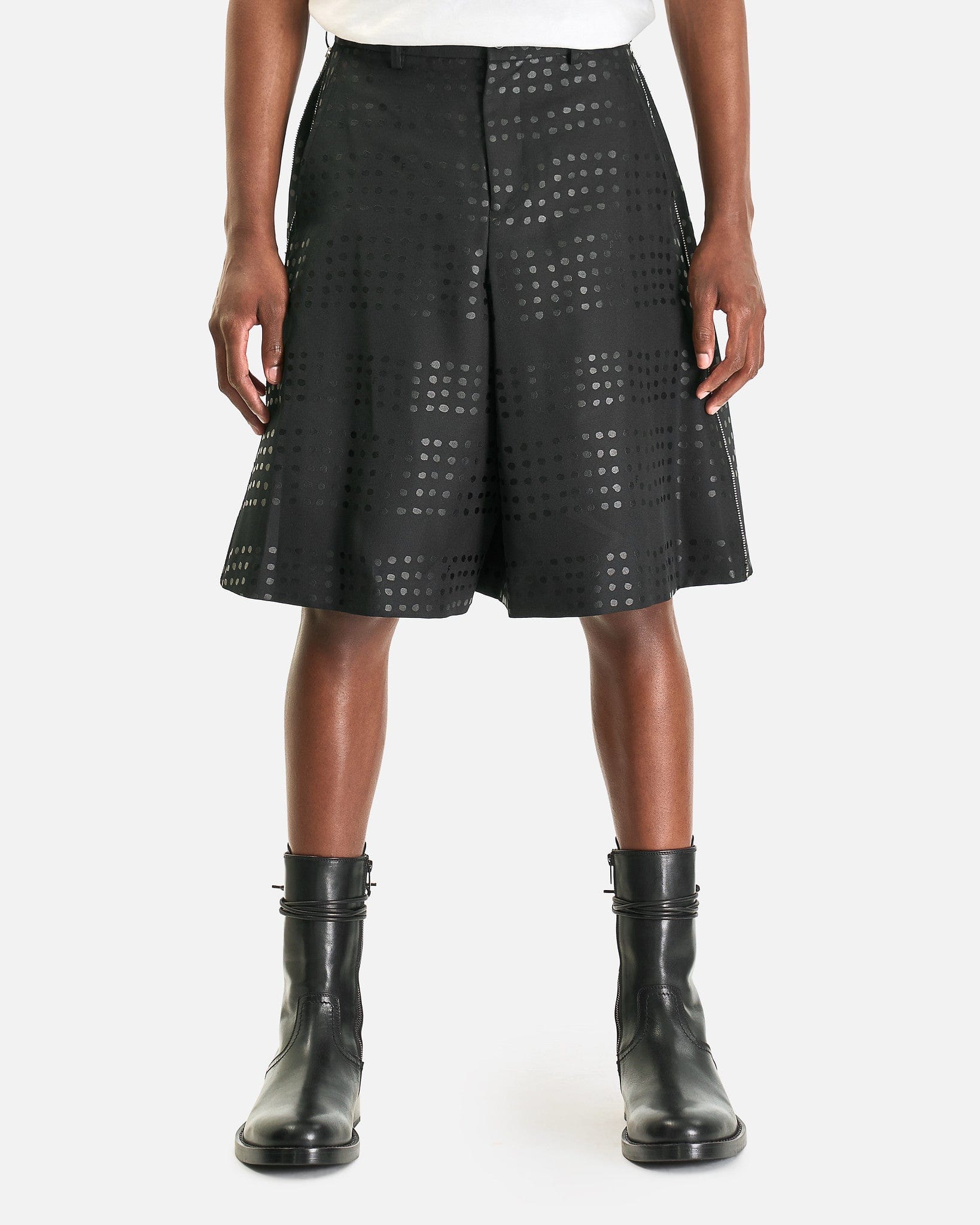 BLACK Comme des Garçons Men's Shorts Dot Print Shorts in Black