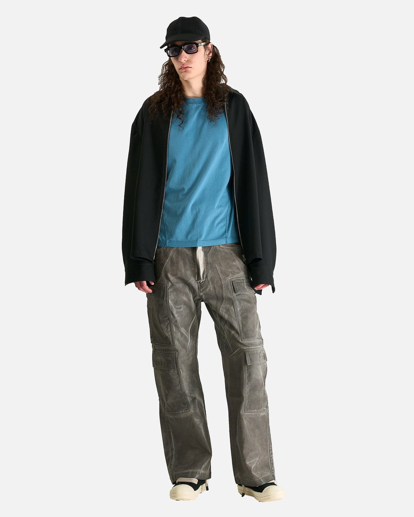 Rick Owens DRKSHDW Men's Jeans Double Cargo Jeans in Dark Dust