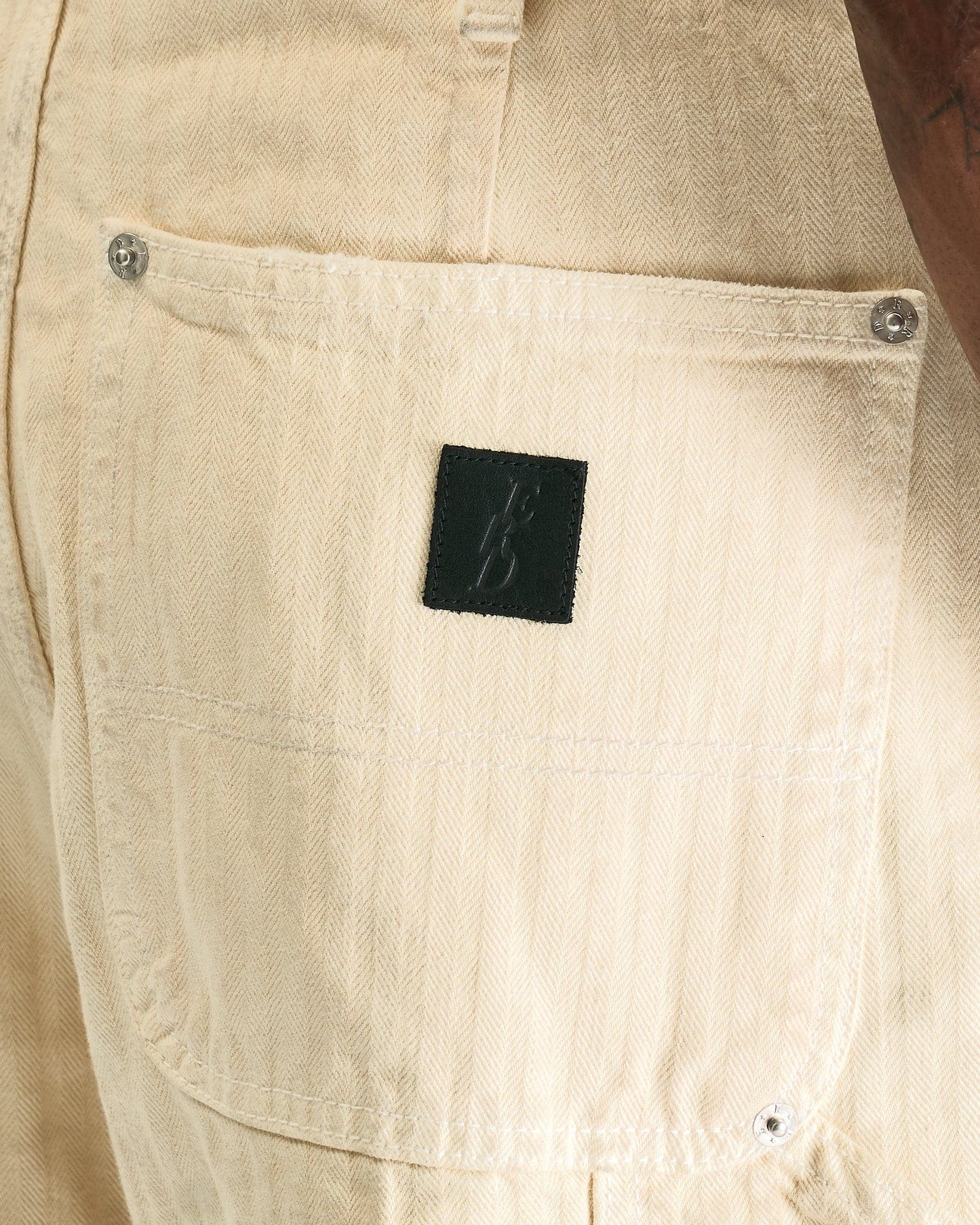 Enfants Riches Deprimes Men's Jeans Double Knee Paint Pant in White