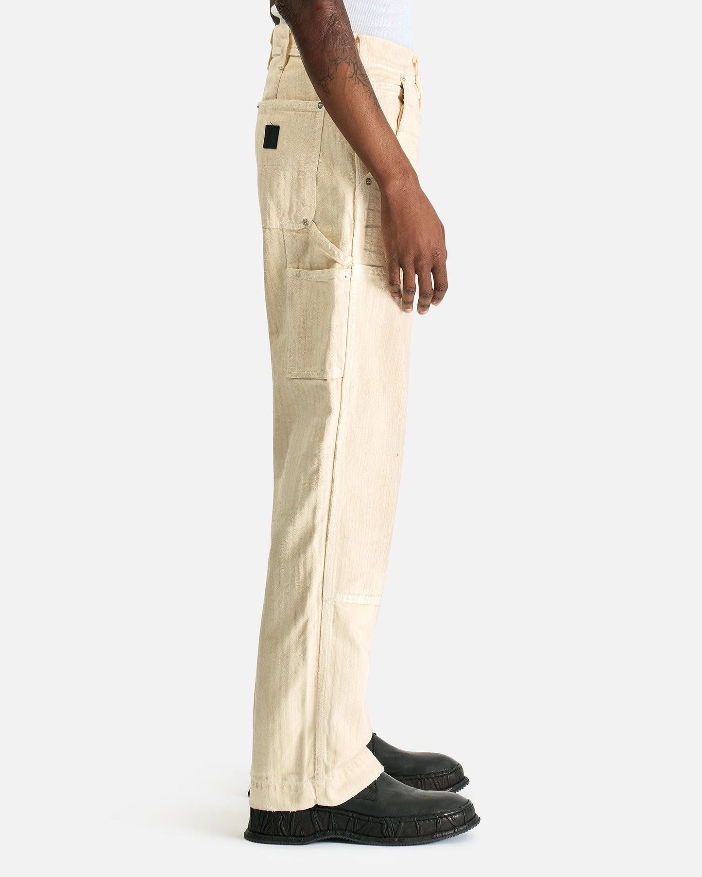 Enfants Riches Deprimes Men's Jeans Double Knee Paint Pant in White