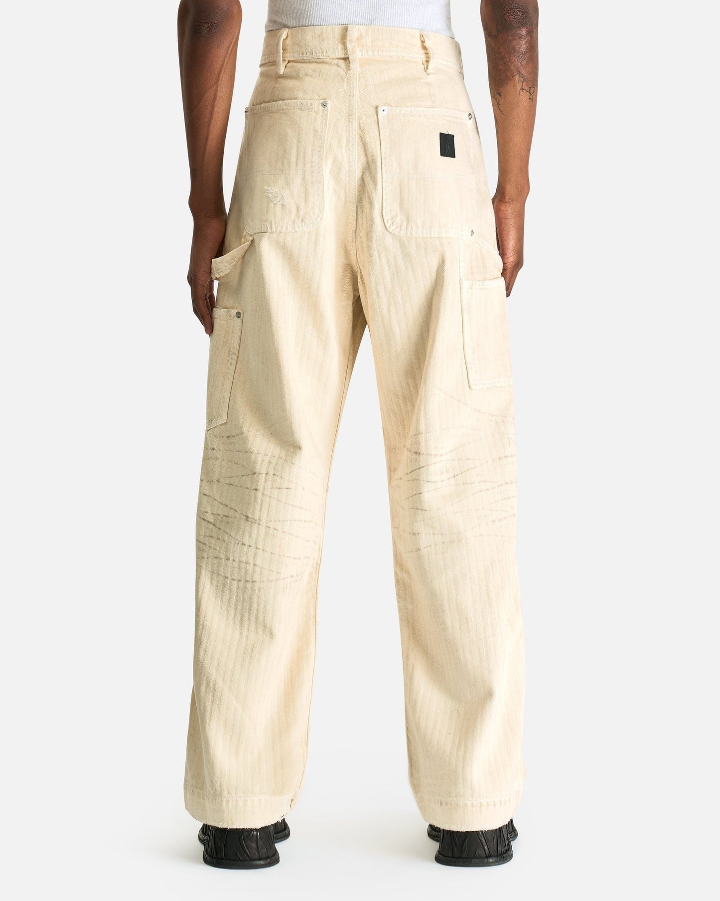 Enfants Riches Deprimes Men's Jeans Double Knee Paint Pant in White