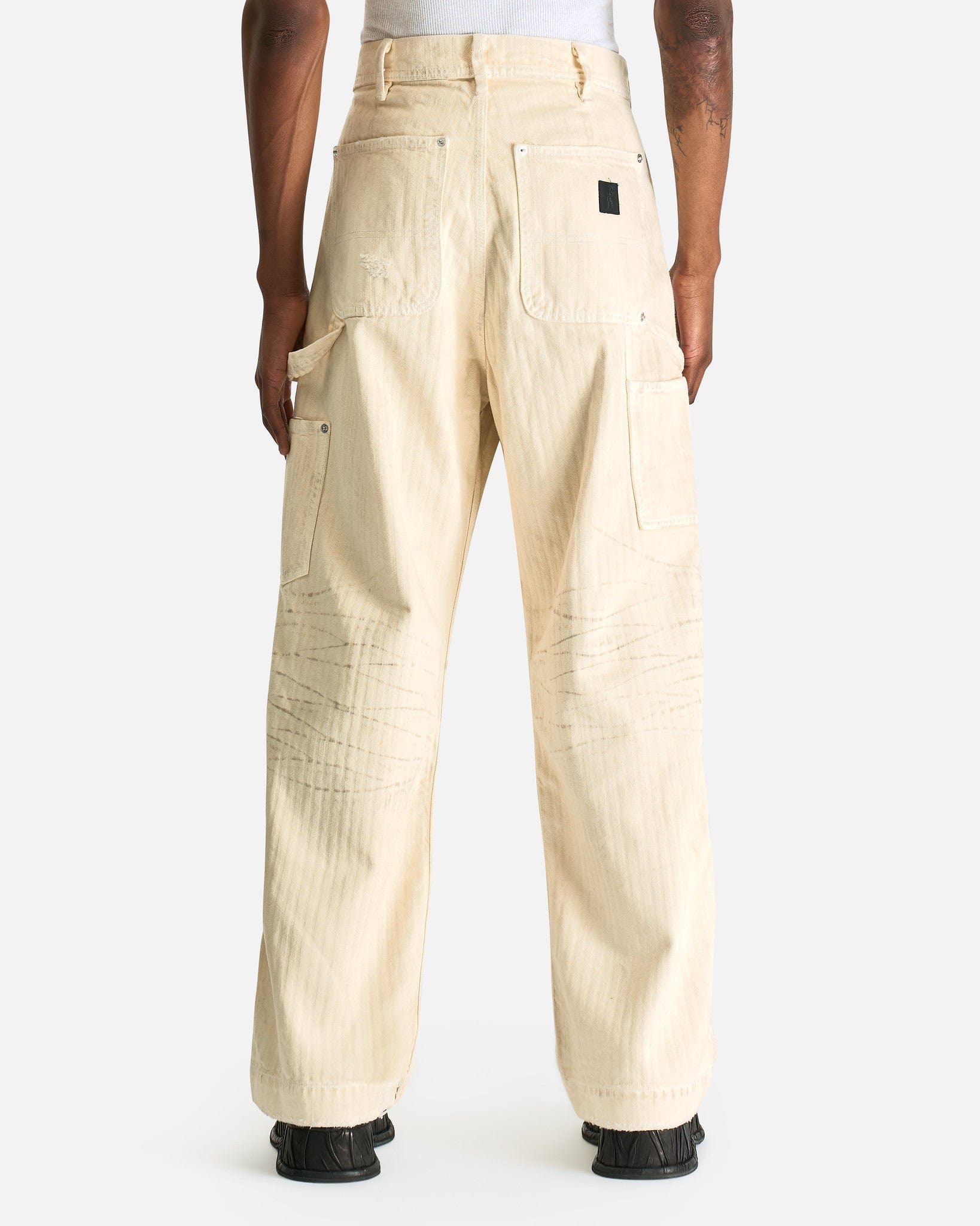 Enfants Riches Deprimes Men's Jeans Double Knee Paint Pant in White