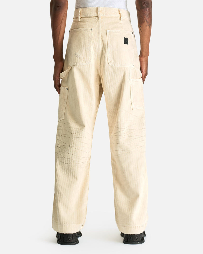 Enfants Riches Deprimes Men's Jeans Double Knee Paint Pant in White