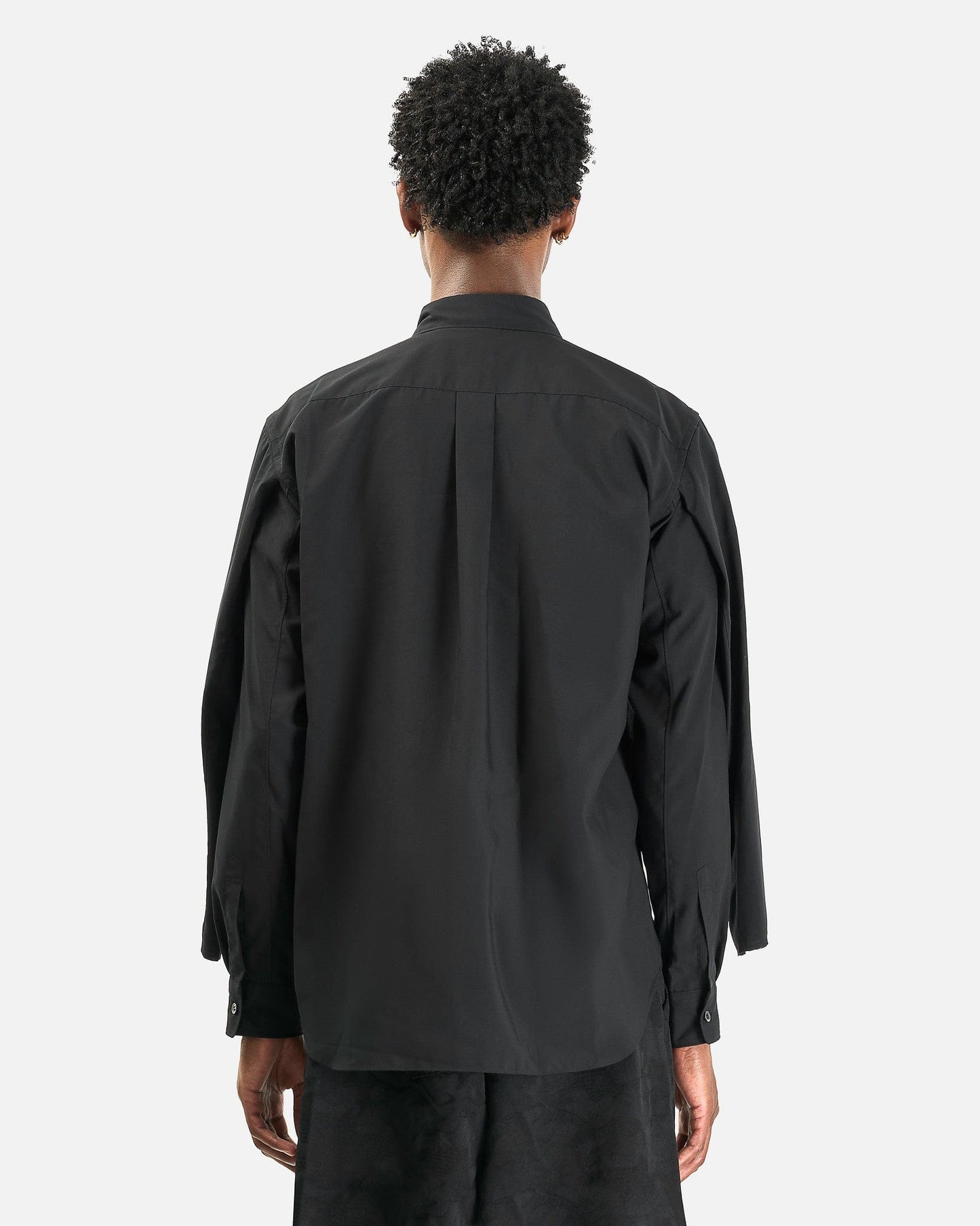 BLACK Comme des Garçons Men's Shirts Double Long Sleeve Shirt in Black