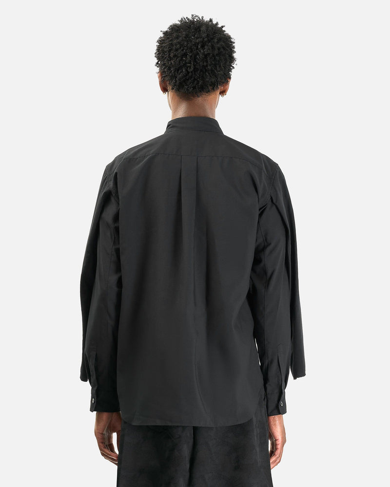 BLACK Comme des Garçons Men's Shirts Double Long Sleeve Shirt in Black