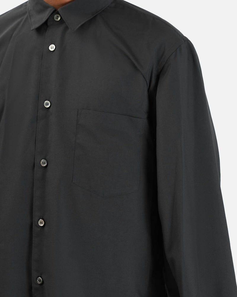 BLACK Comme des Garçons Men's Shirts Double Long Sleeve Shirt in Black