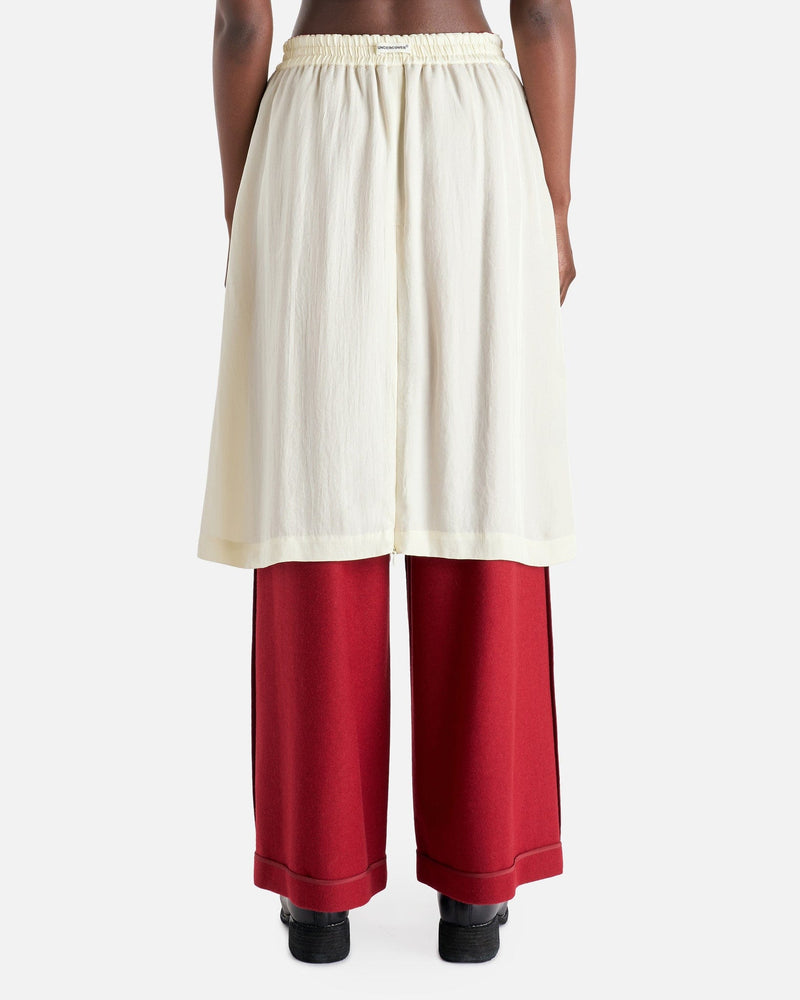 UNDERCOVER Women Pants Drawstring Layered Pants in Red