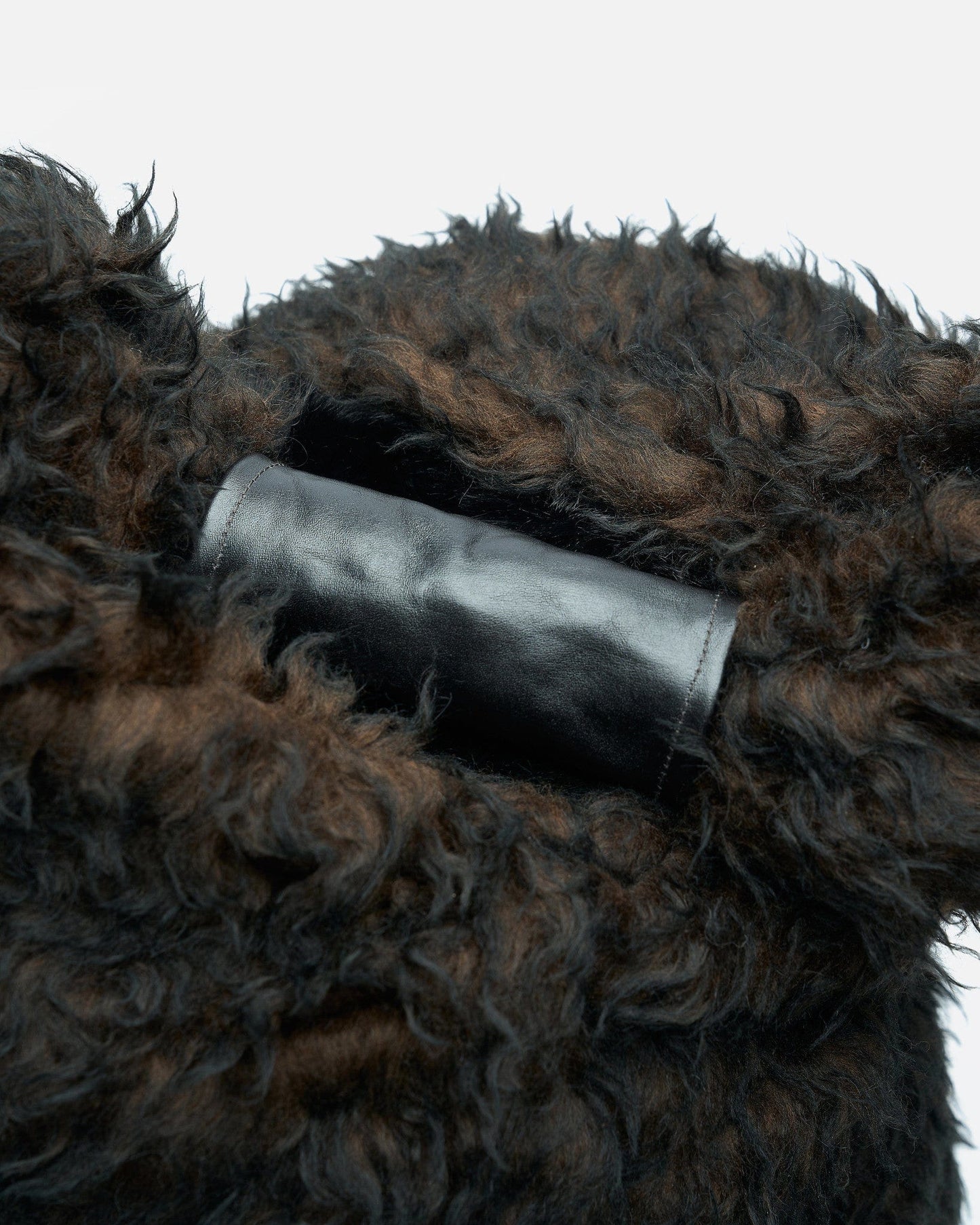 Our Legacy Men's Bags OS Drip Bag in Ombre Brown Hairy Wool