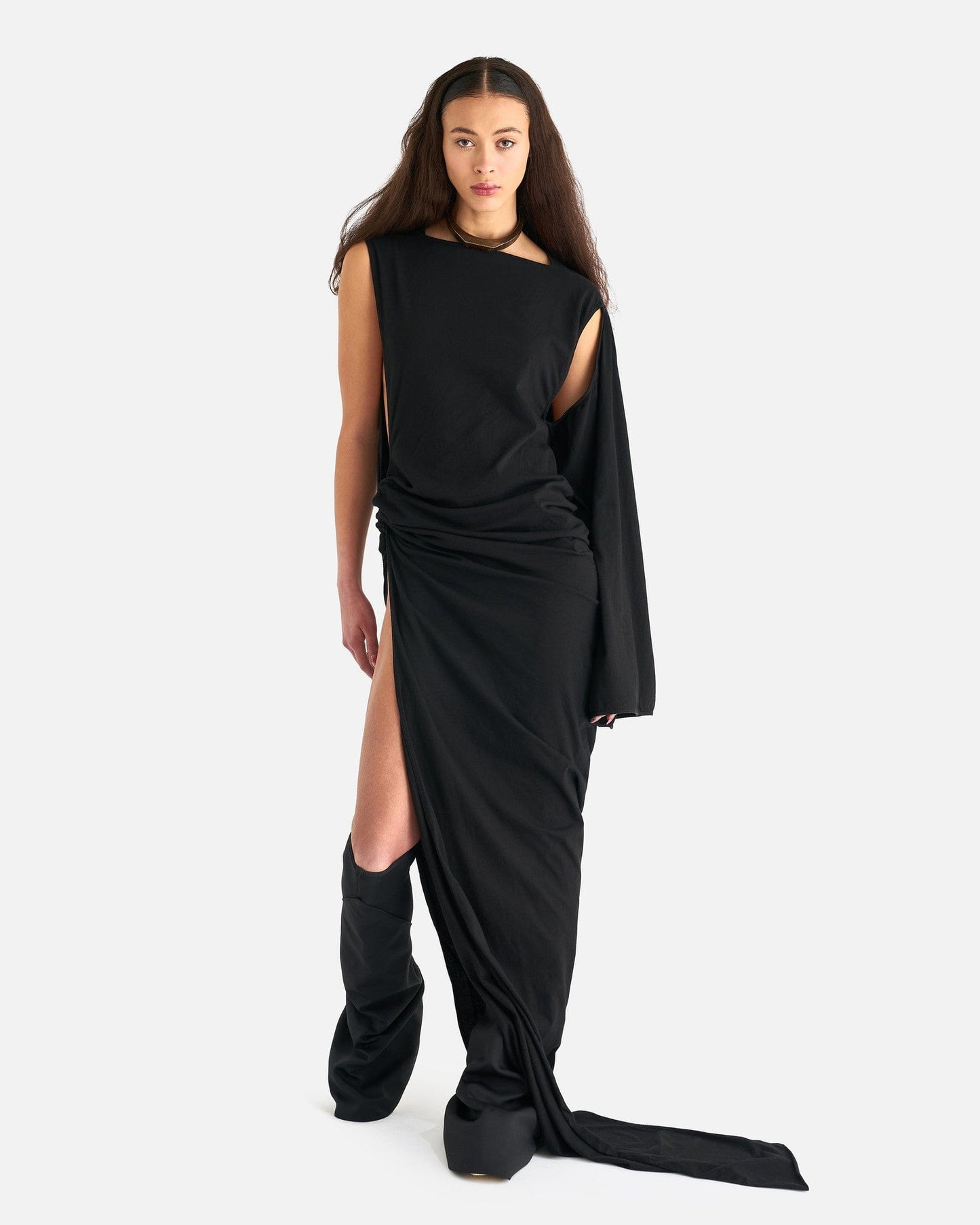 Rick Owens DRKSHDW Women Dresses O/S EDFU Gown in Black
