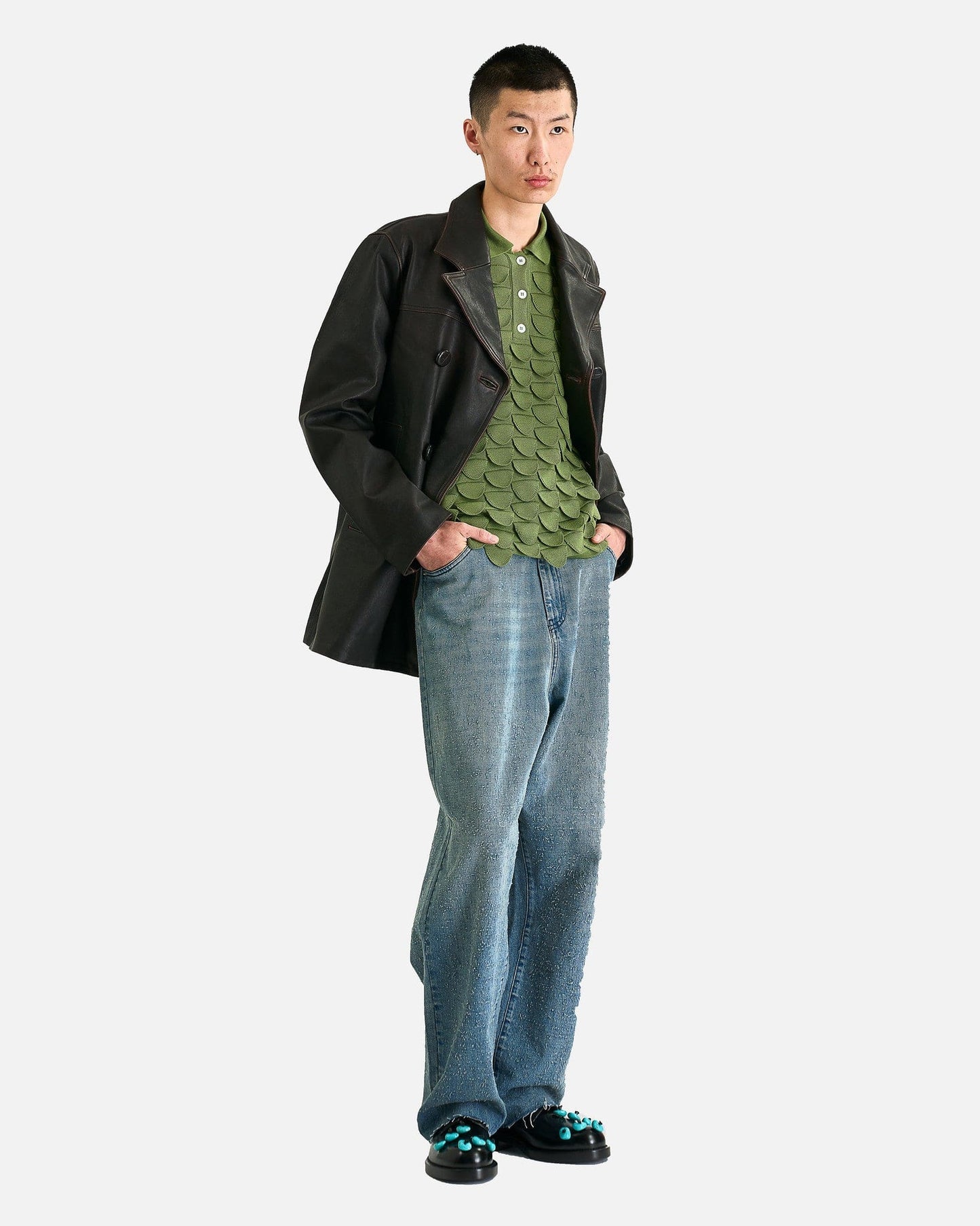 NAMACHEKO Men's Jackets Elijah Leather Jacket in Black