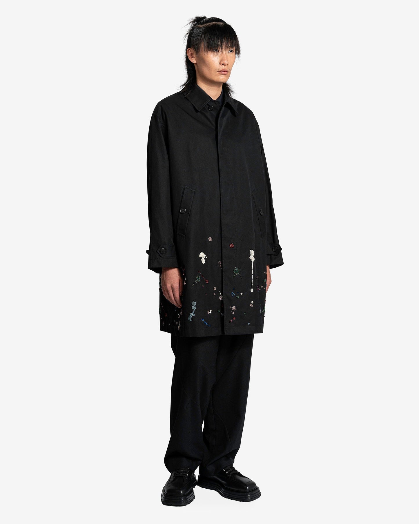 UNDERCOVER Men's Jackets Embroidered Splatter Coat in Black