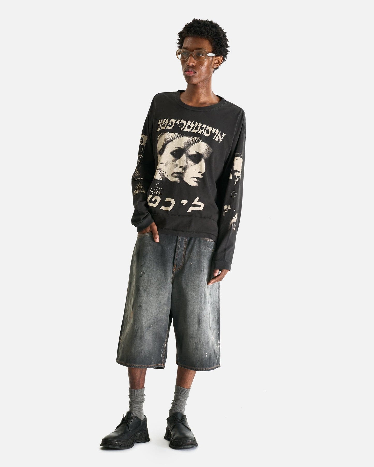 Enfants Riches Deprimes Men's T-Shirts Eulogy LS T-Shirt in Faded Black