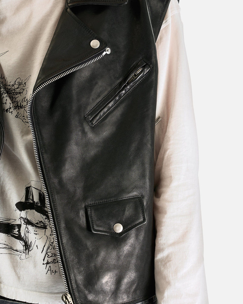 Ann Demeulemeester Men's Jackets Faltin Sleeveless Perfecto in Black