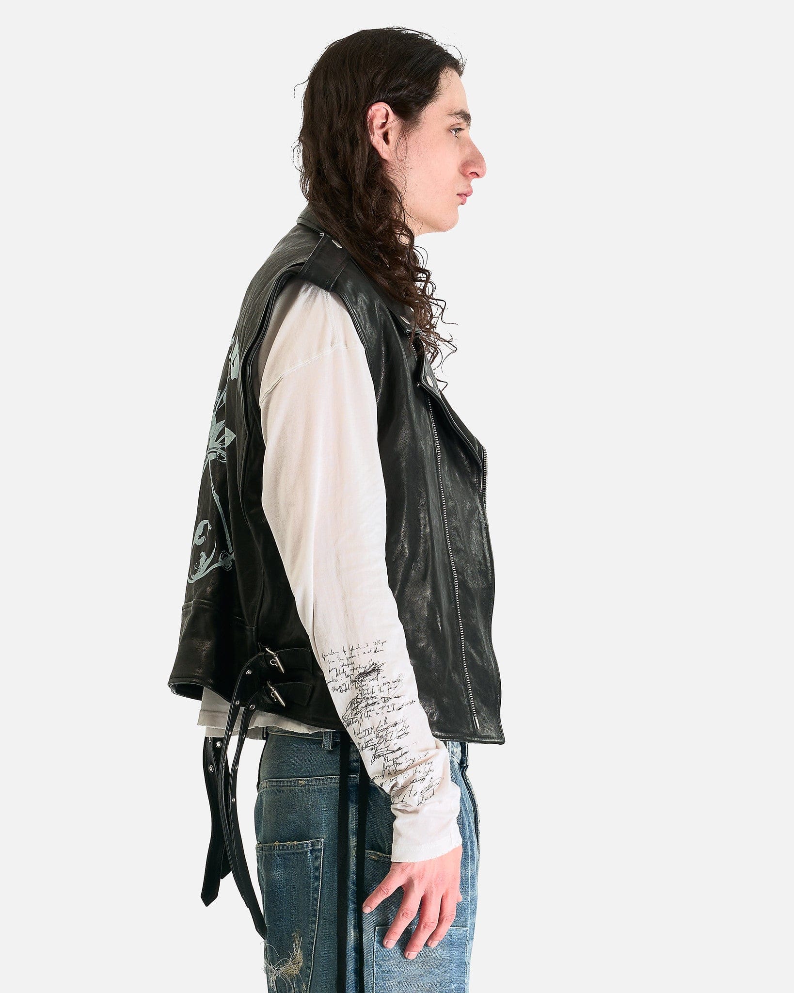 Ann Demeulemeester Men's Jackets Faltin Sleeveless Perfecto in Black