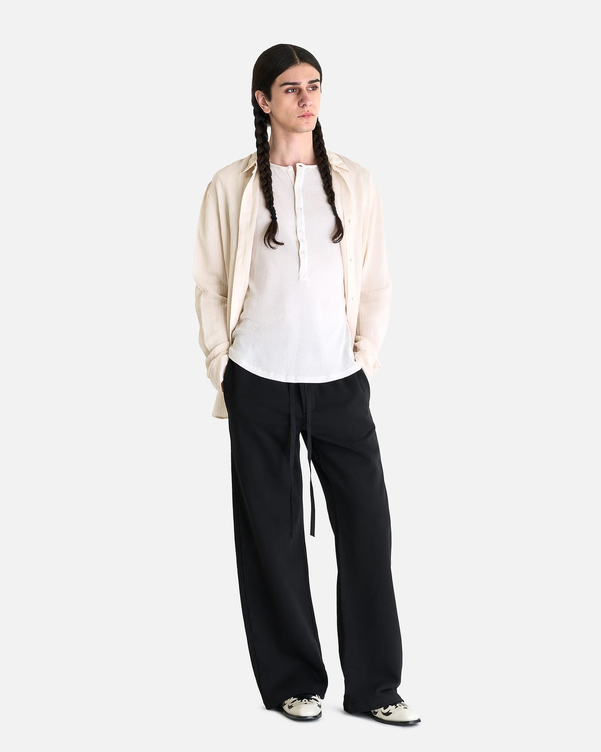 Ann Demeulemeester Men's Pants Fin Lounge Sweatpants in Black