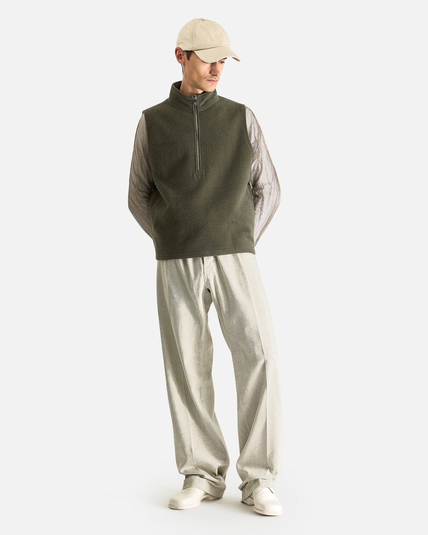 Rier Men's Tops Fleece Gilet City in Camoscio