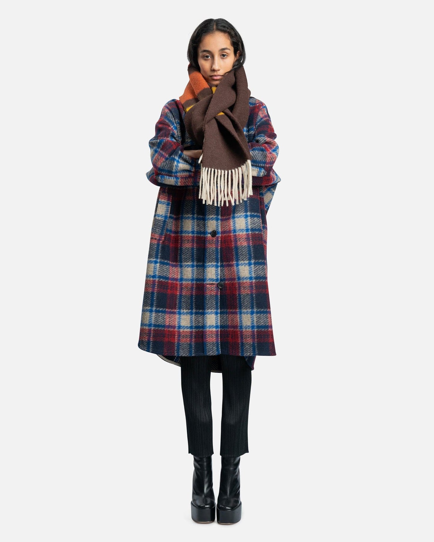 Isabel Marant Etoile Women Jackets Fontizi Coat in Blue/Red