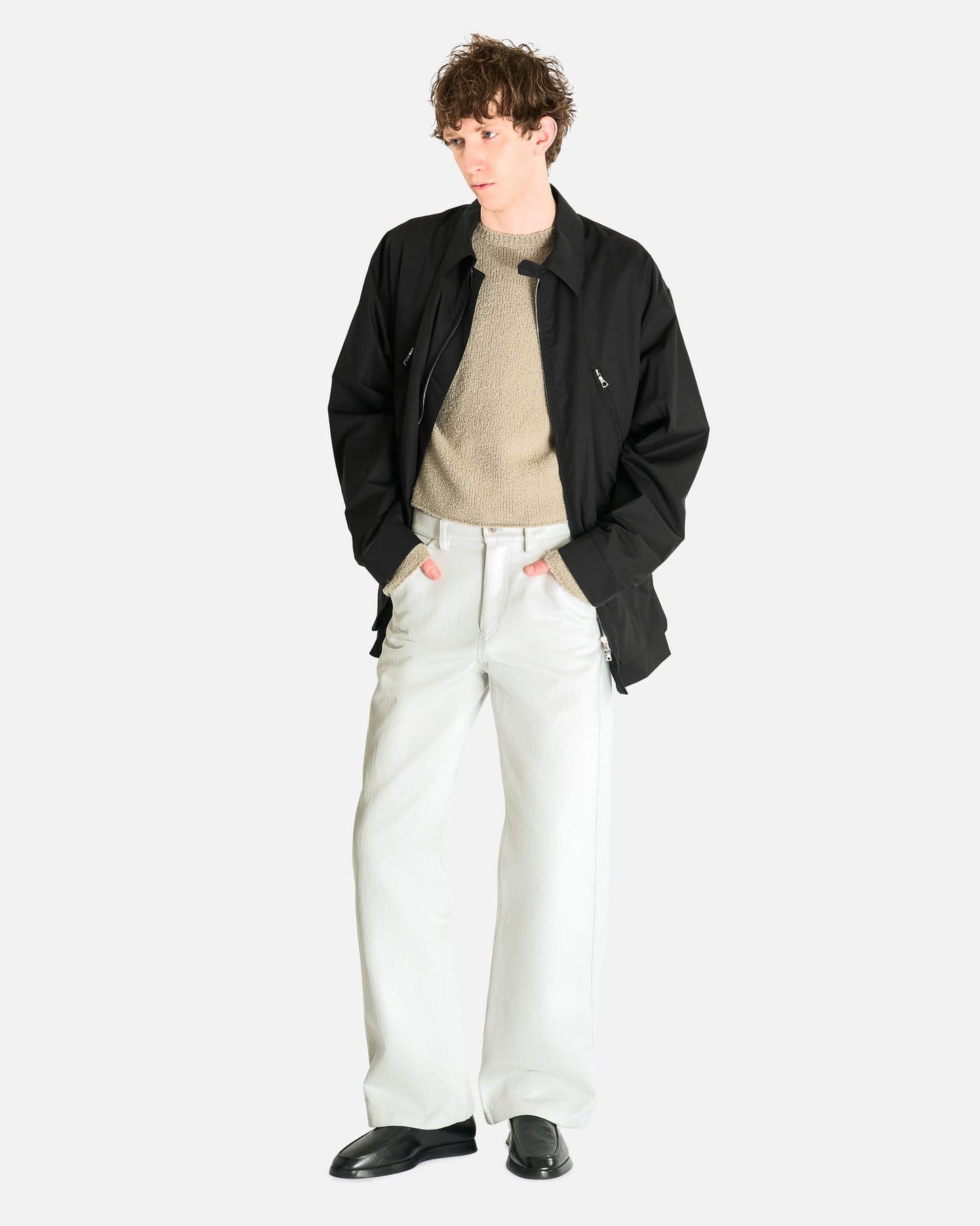 Rier Men's Pants Gabardine Trousers in Inox Rustic