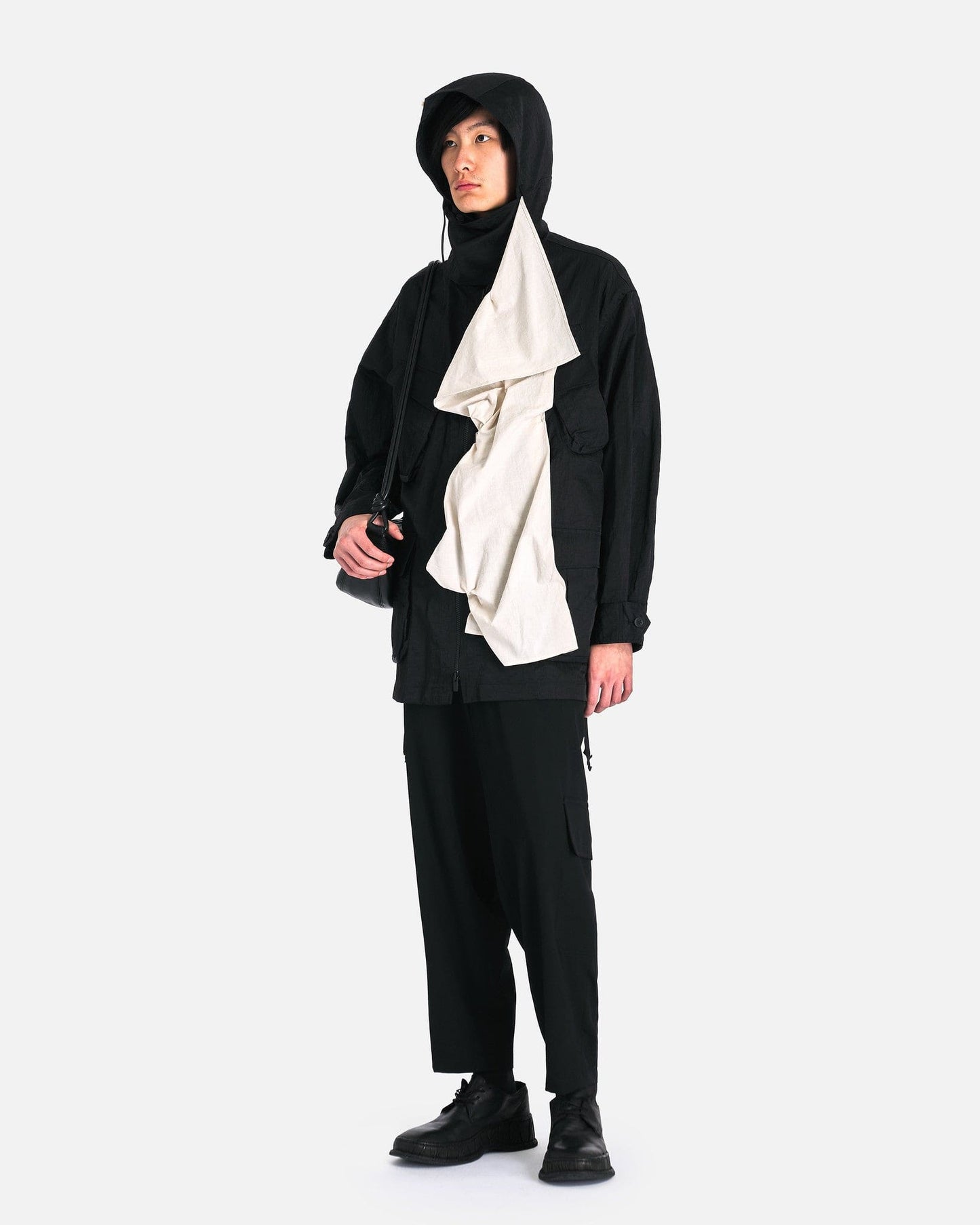 Yohji Yamamoto Pour Homme Men's Pants Gabardine Y-Side Seam Tuck Pants S in Black