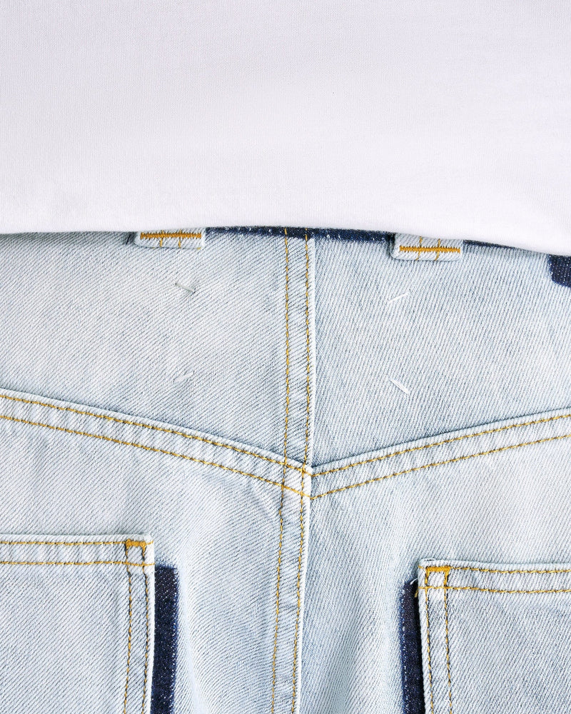Maison Margiela Men's Jeans Garment Dyed Japanese Denim in Icy Slip