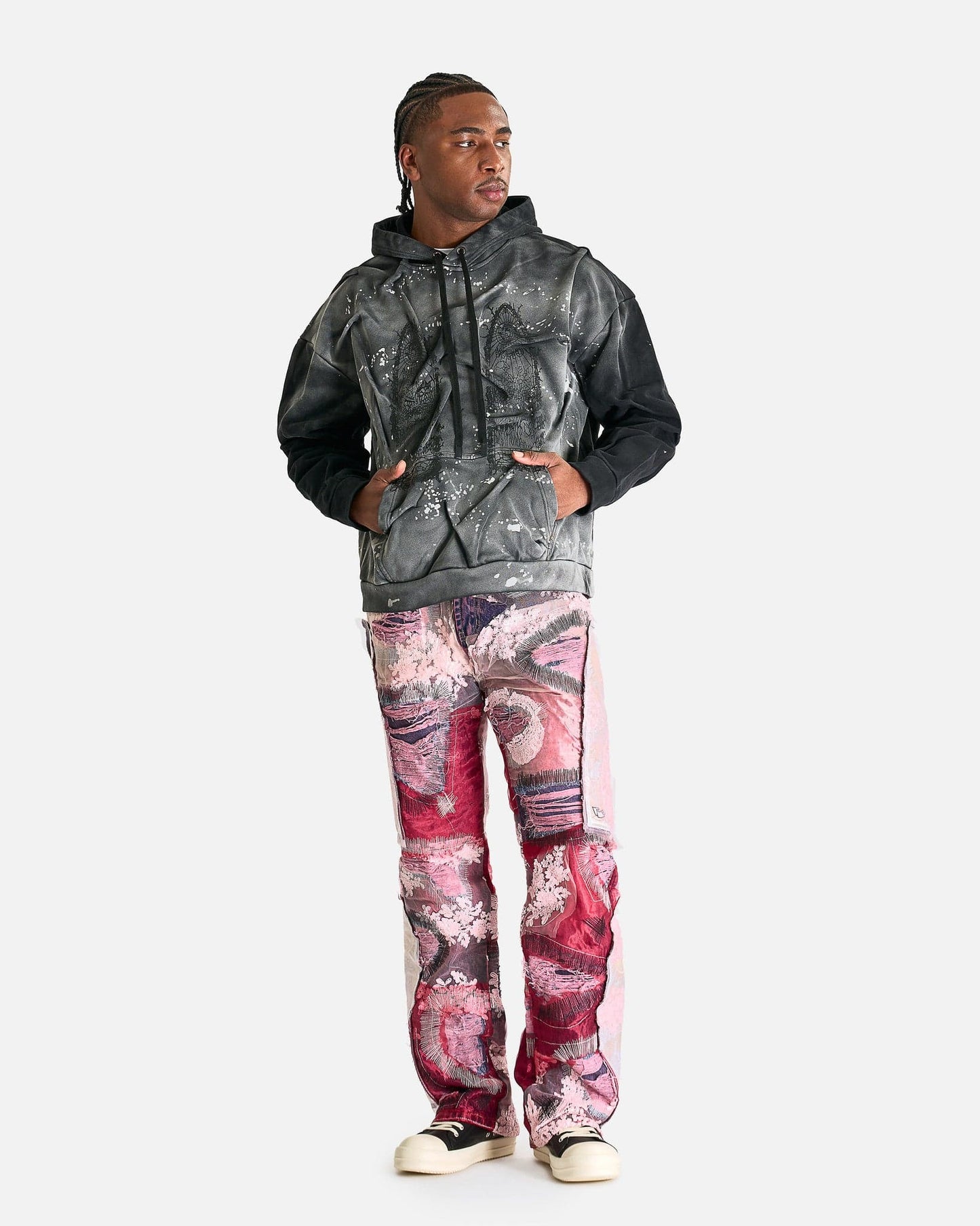 Who Decides War Men's Sweatshirts Gathered Thorn Window Hoodie in Multi