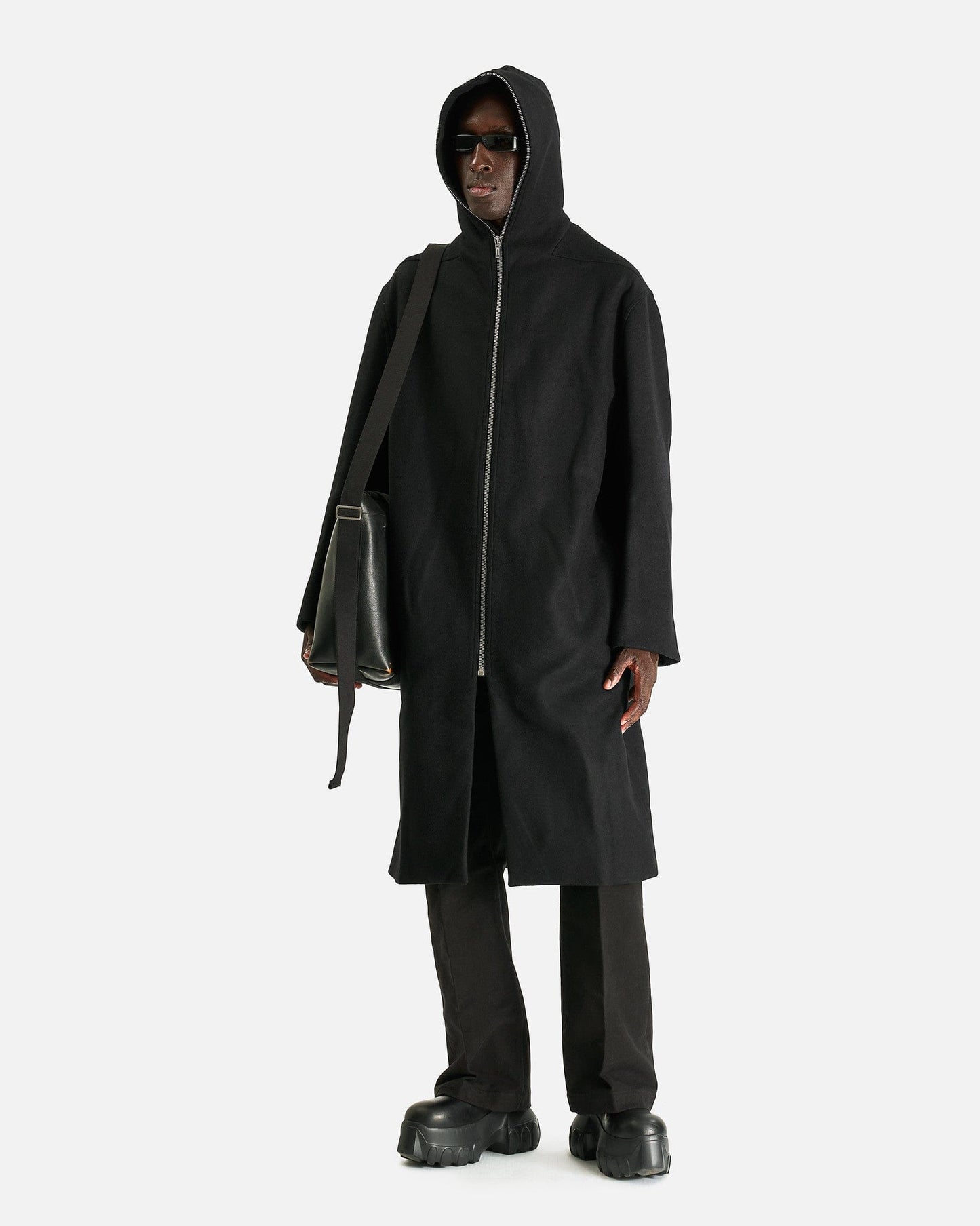 Rick Owens Men's Coat Gimp Mac in Black